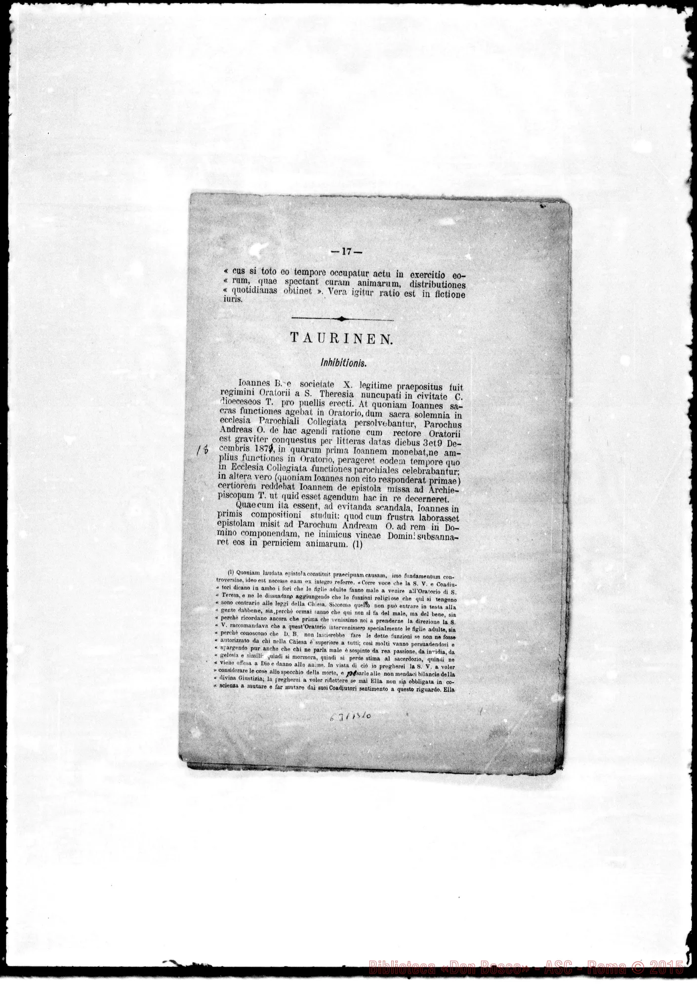 Fotogramma B 10 — Taurinen. Inhibitionis. 1882