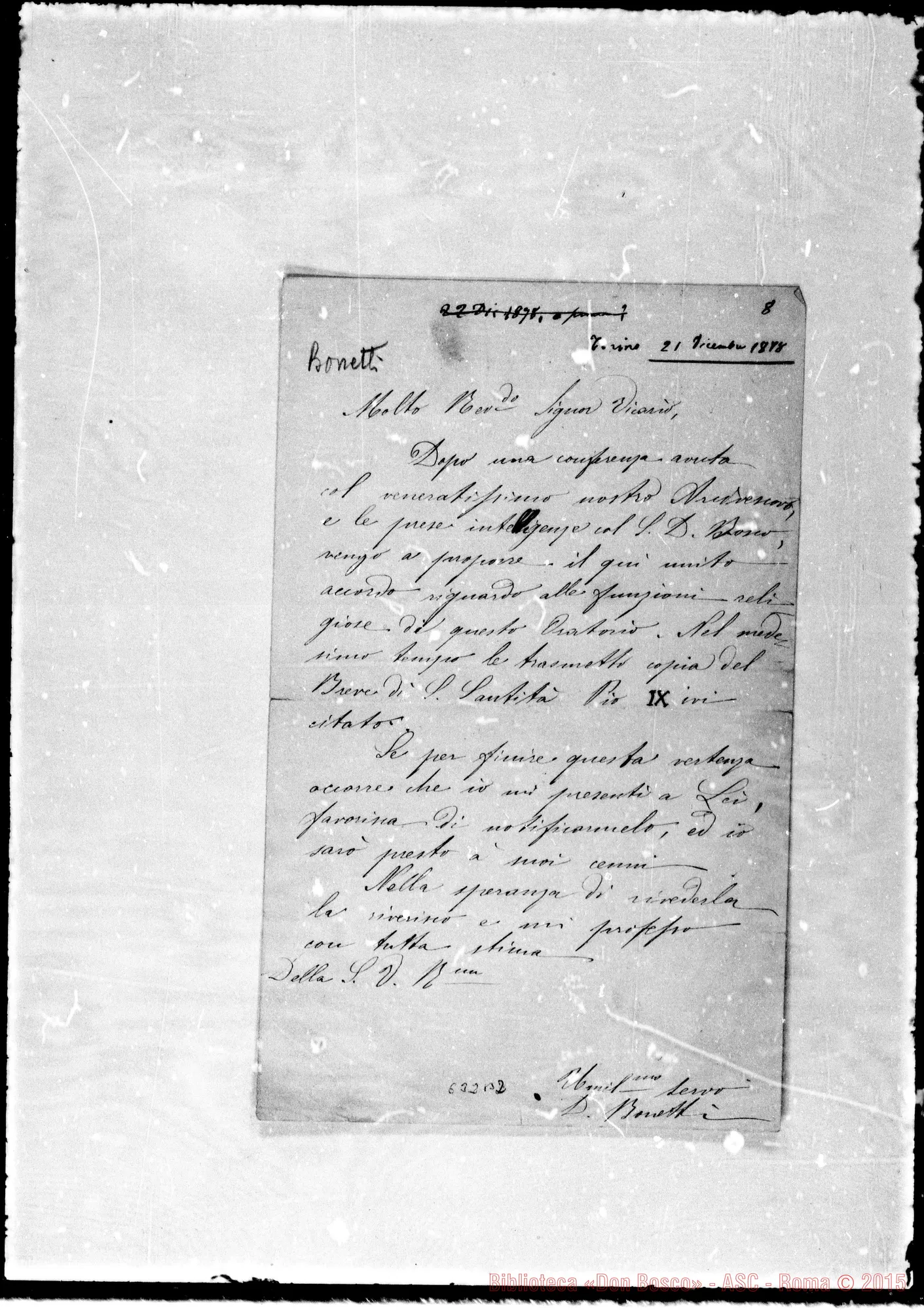 Fotogramma B 2 — »-D. Leone. 21-12-1878