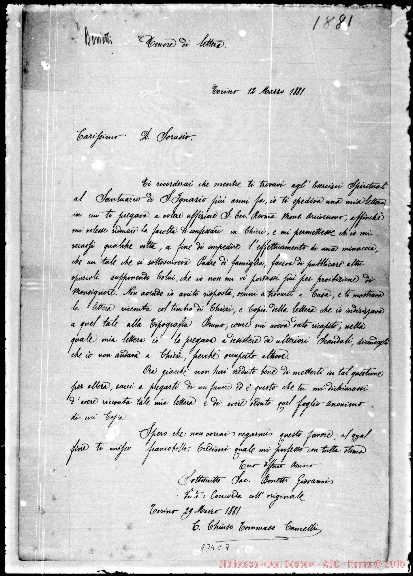 Fotogramma C 7 — »-Sorasio. 12- 3-1881