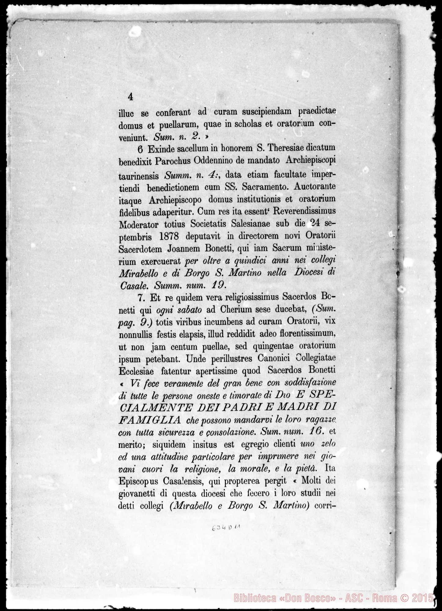 Fotogramma D 11 — Causa Bonetti-Gastaldi presso S.C. Concilio. Stampati