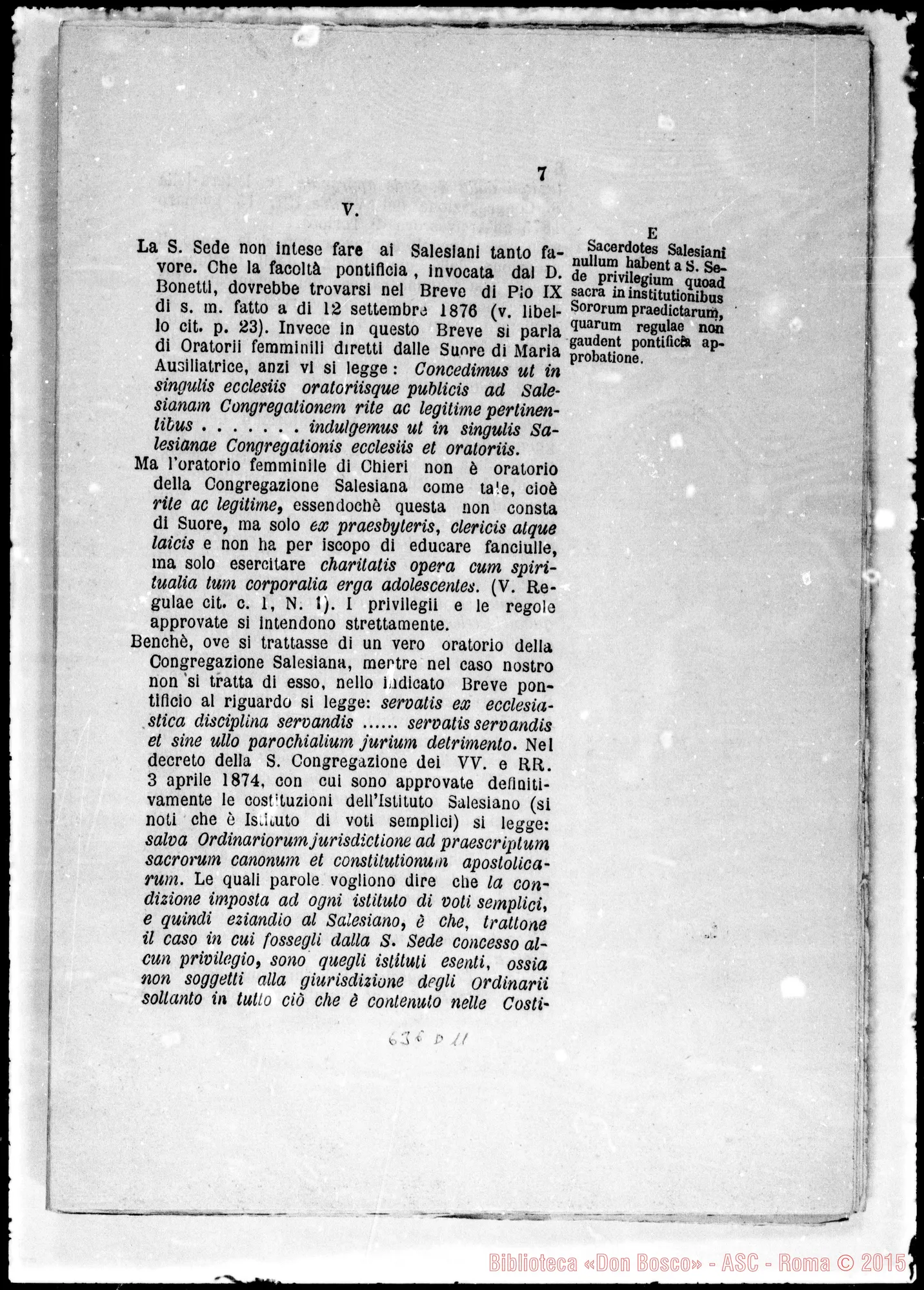 Fotogramma D 11 — Memoriale facti E iuris