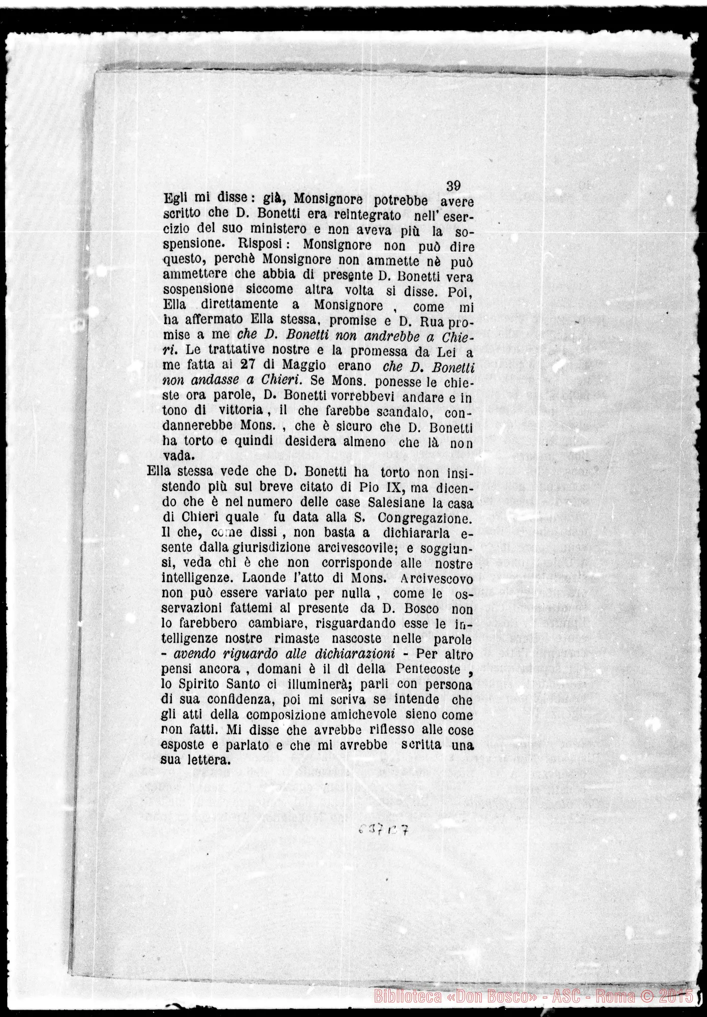 Fotogramma B 7 — Memoriale facti E iuris
