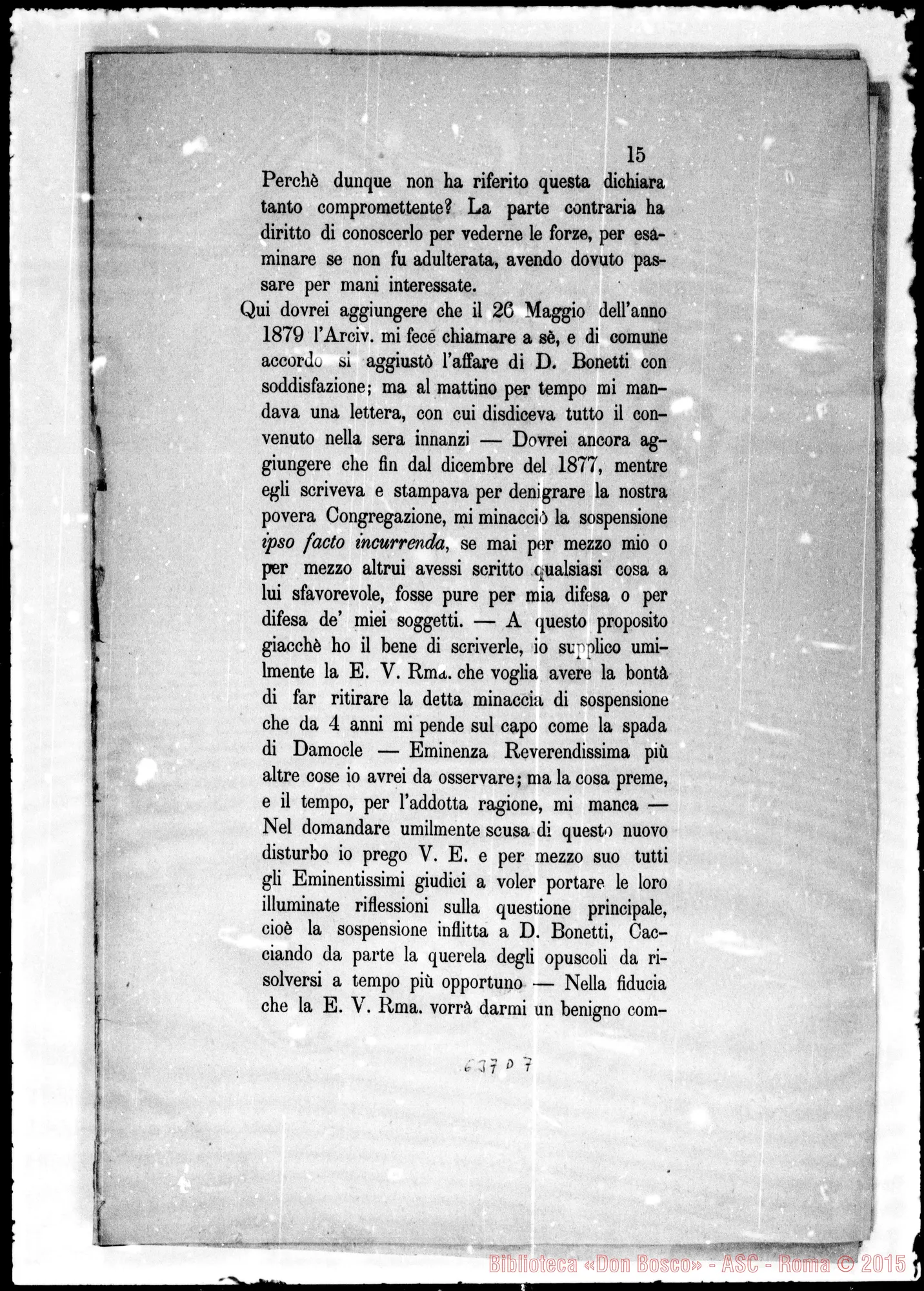 Fotogramma D 7 — Restrictus responsionis