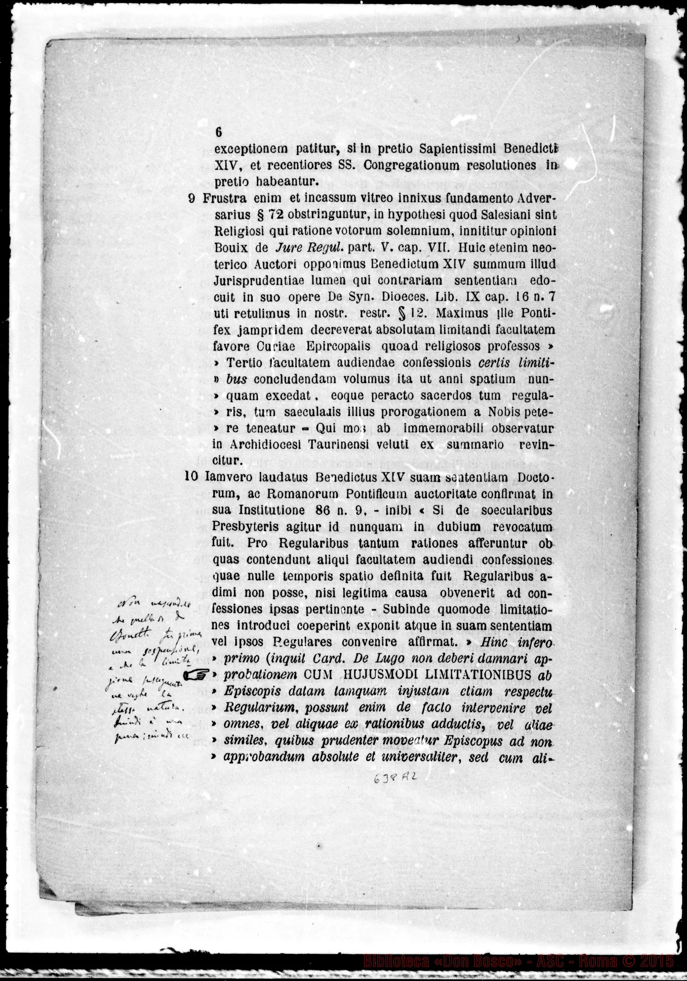 Fotogramma A 2 — Taurinen. Interdicti localis super facultate audiendi…