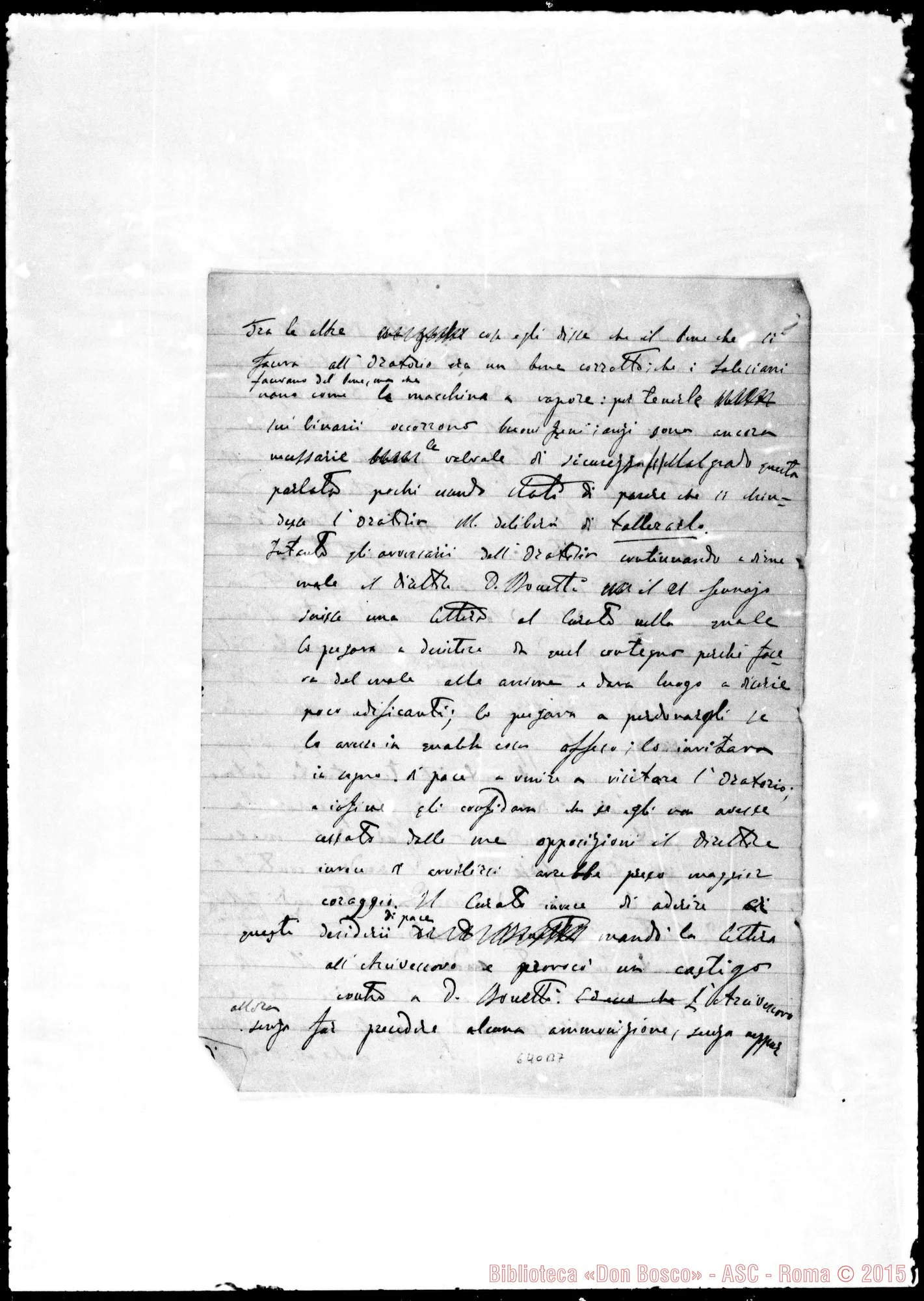 Fotogramma B 7 — Altri incartamenti sulla vertenza: L’anno 1870 Cara Bertinetti…