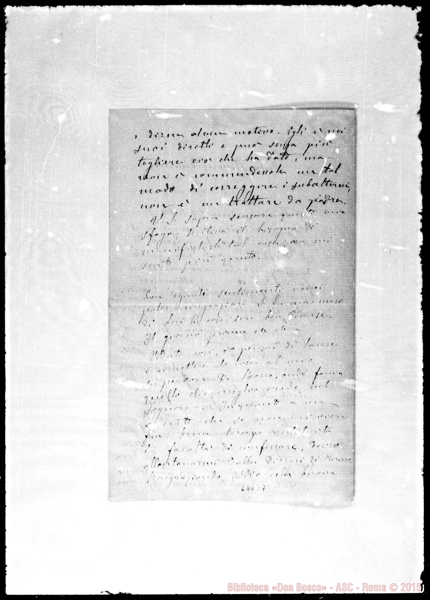 Fotogramma D 7 — Lettera di Bonetti-Mons. Rev.mo