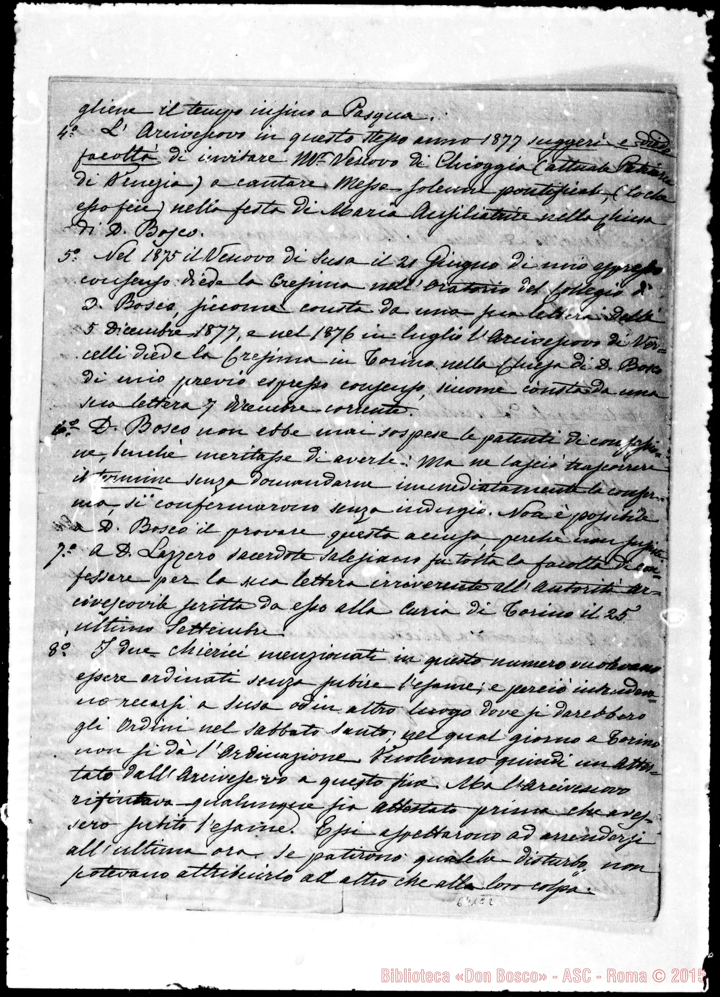 Fotogramma C 2 — Bosco: Risposta alle accuse. 21-12-1877