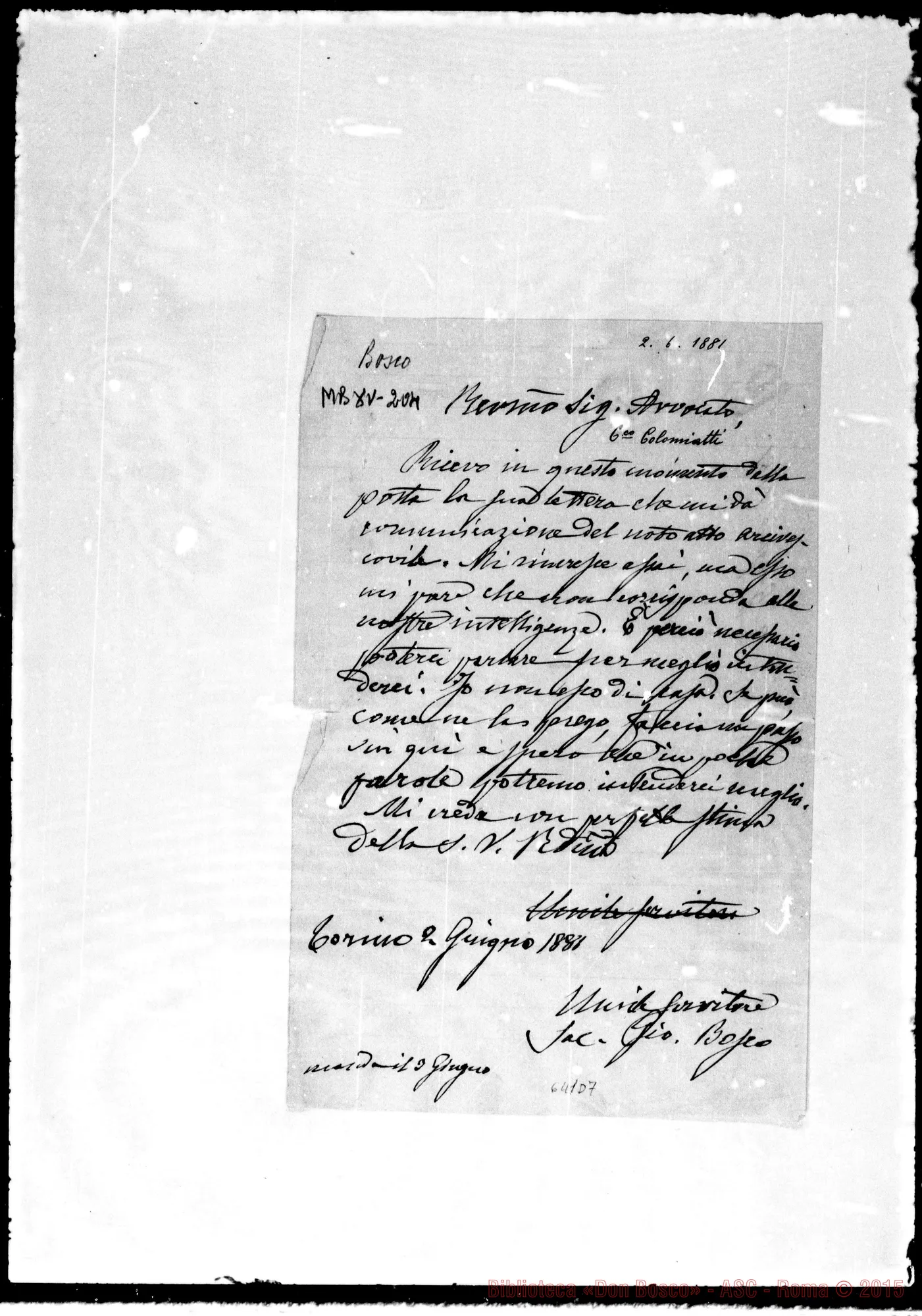 Fotogramma D 7 — »-Colomiatti. 2- 6-1881