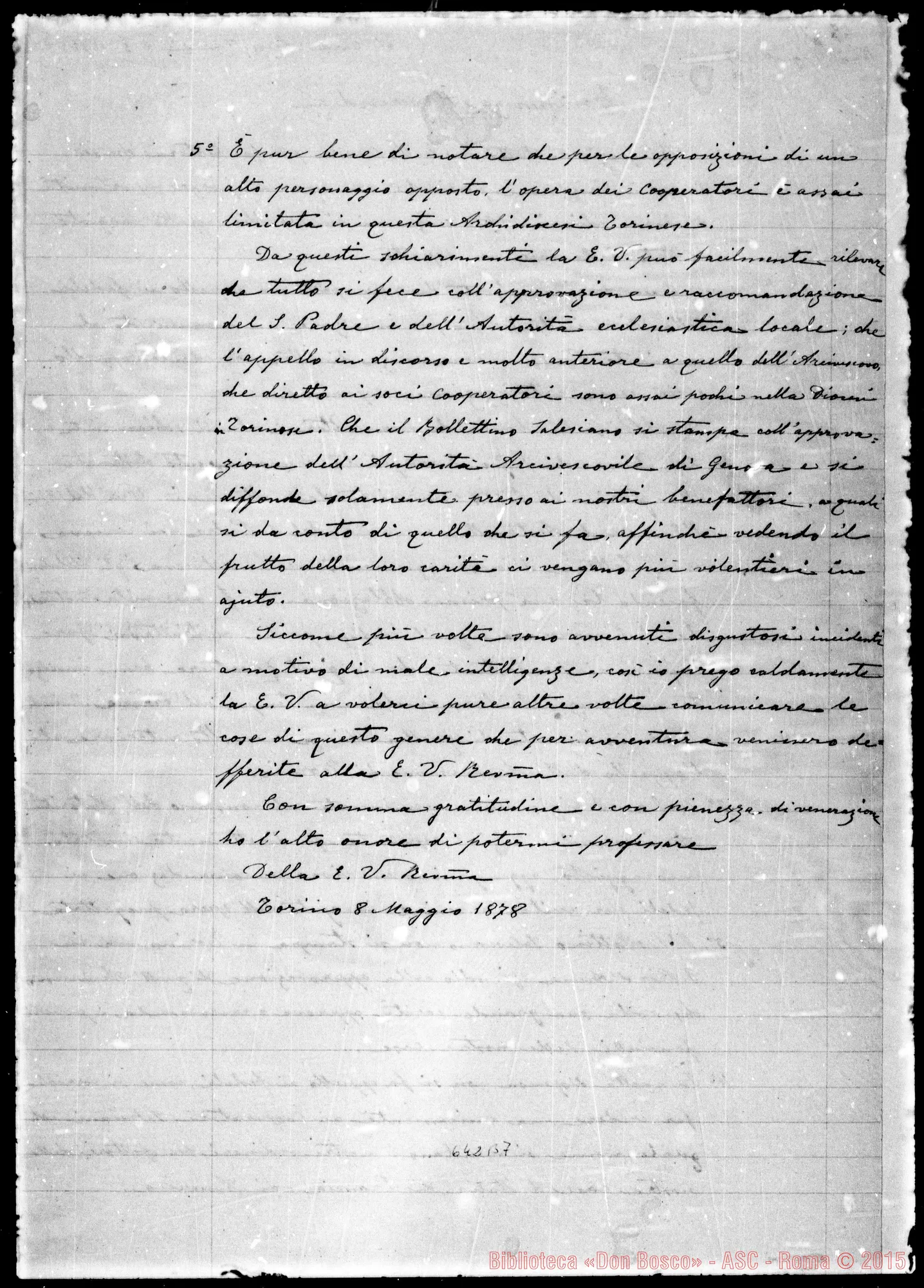 Fotogramma B 7 — »-Franchi. 8- 5-1878