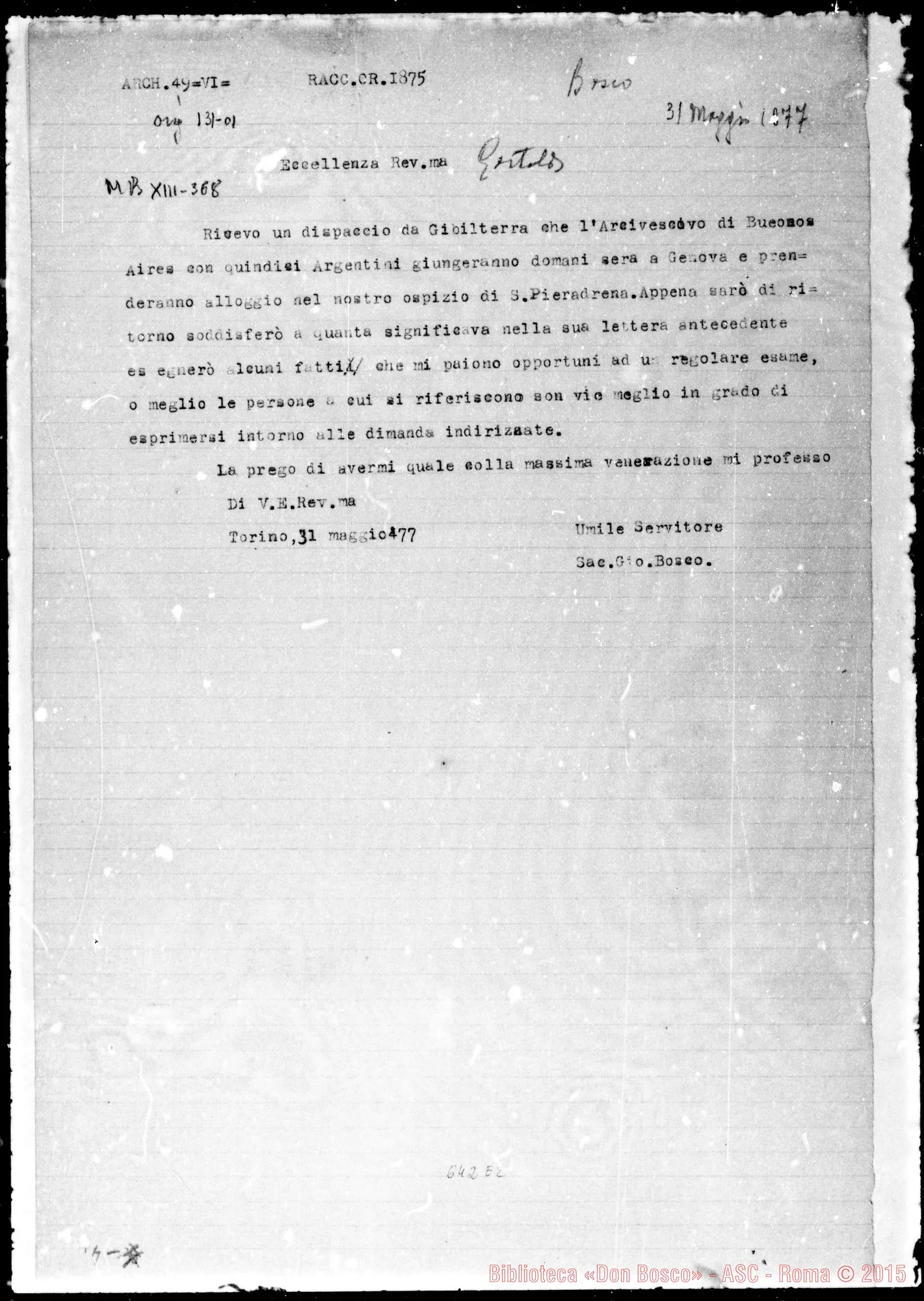Fotogramma E 2 — ..-Gastaldi. 31-15-1877