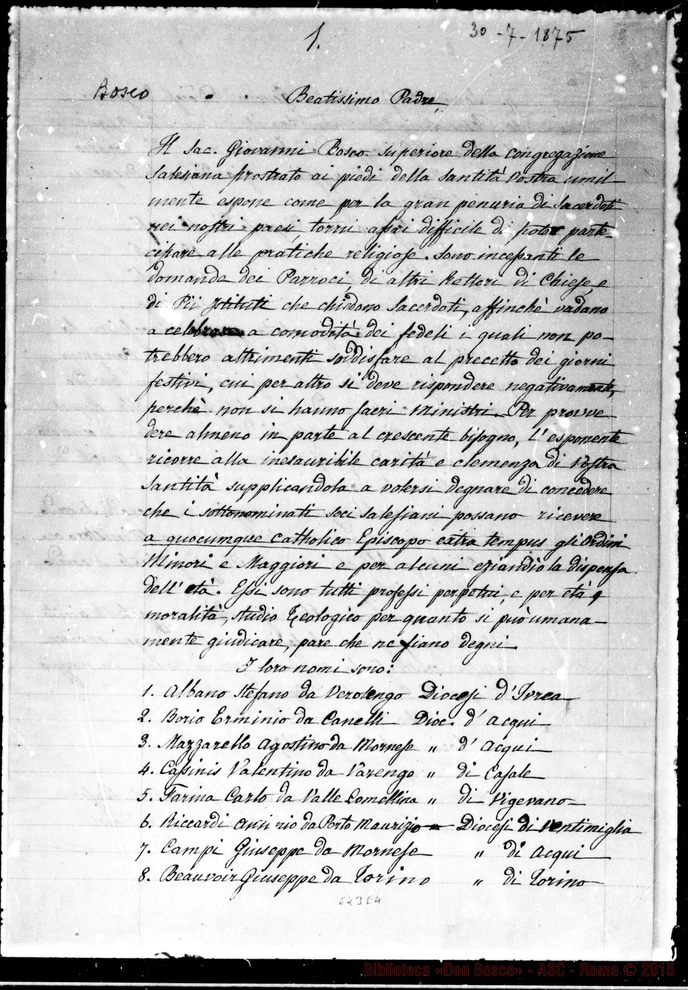 Fotogramma E 4 — »-Pio IX. 30- 7-1875