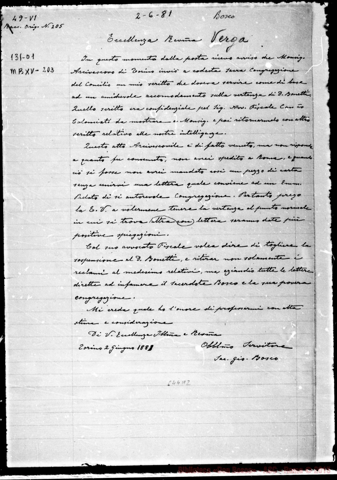 Fotogramma A 2 — »-Verga. 2- 6-1881