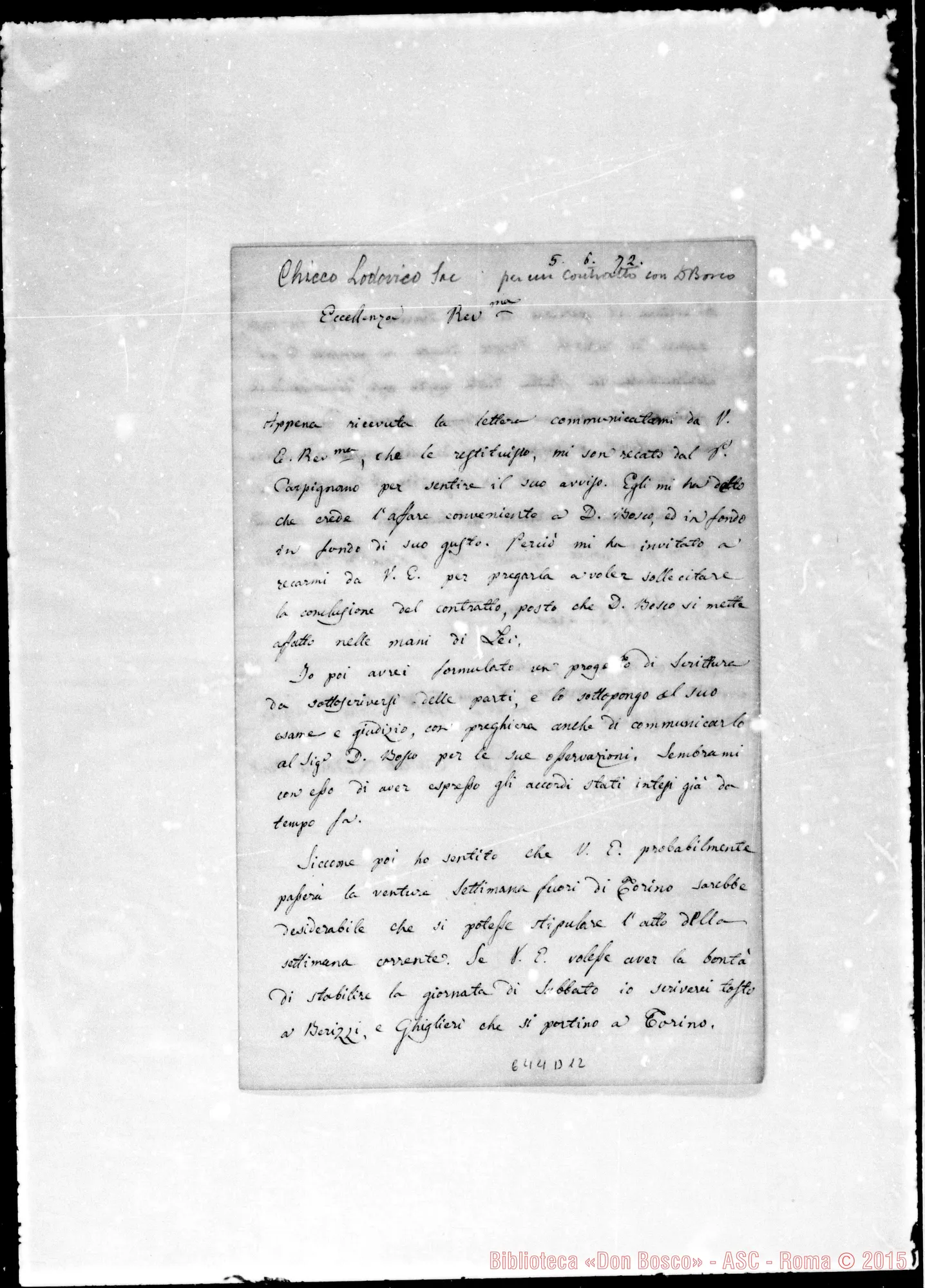 Fotogramma D 12 — Chicco Lodovico-Gastaldi. 5-6-1872