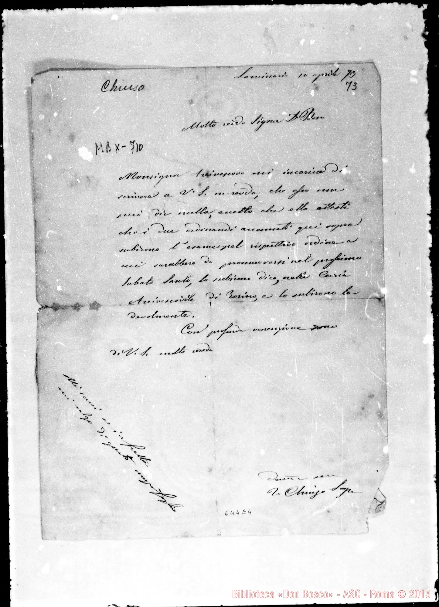 Fotogramma E 4 — » »-Bosco. 10- 4-1873