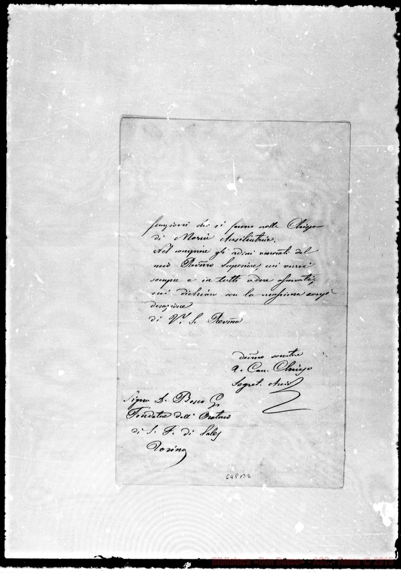 Fotogramma B 2 — » »-Bosco. 16- 7-1876. Autogr. Bosco