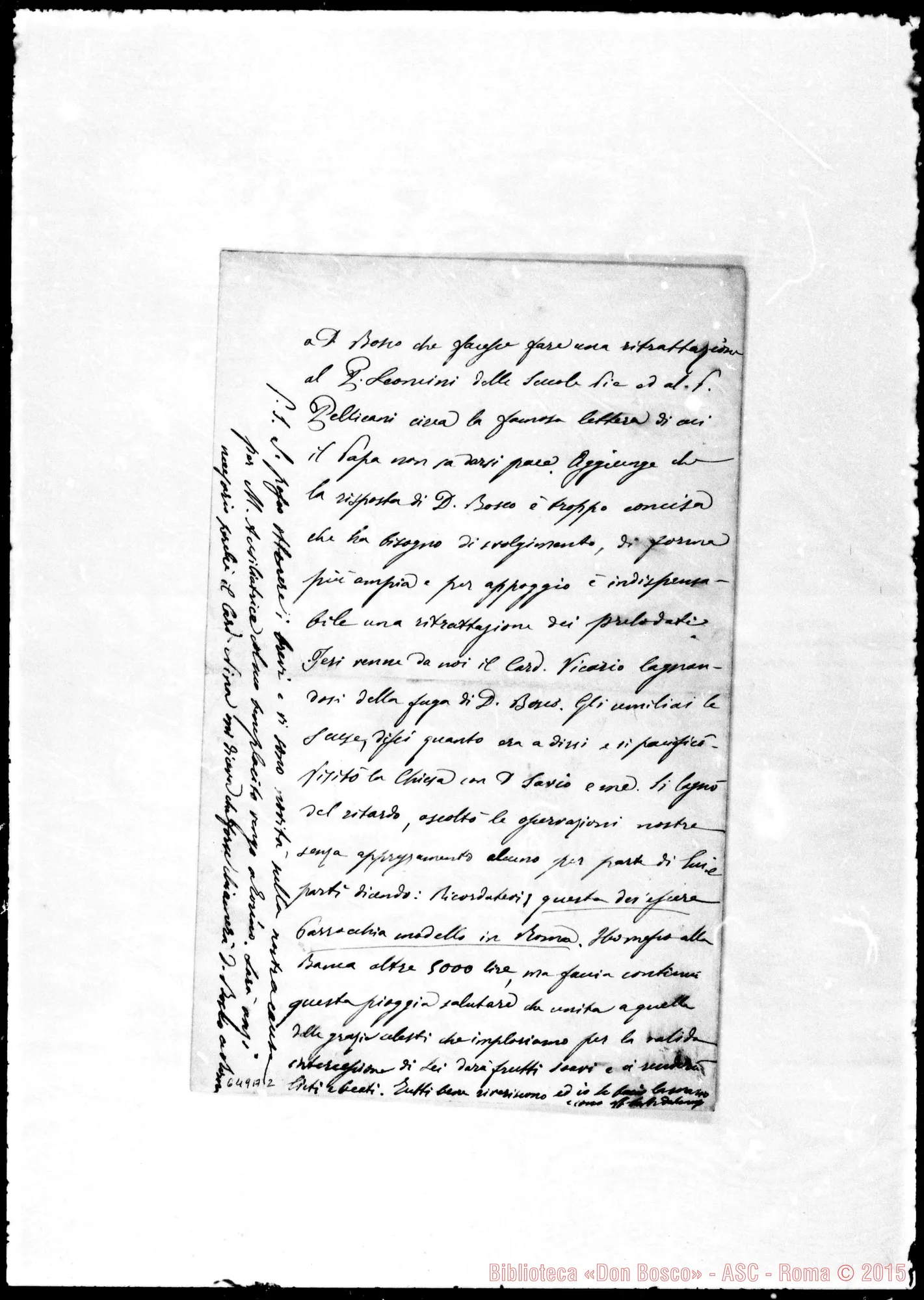 Fotogramma A 2 — »-Bosco. 15- 5-1882. Autogr. Bosco