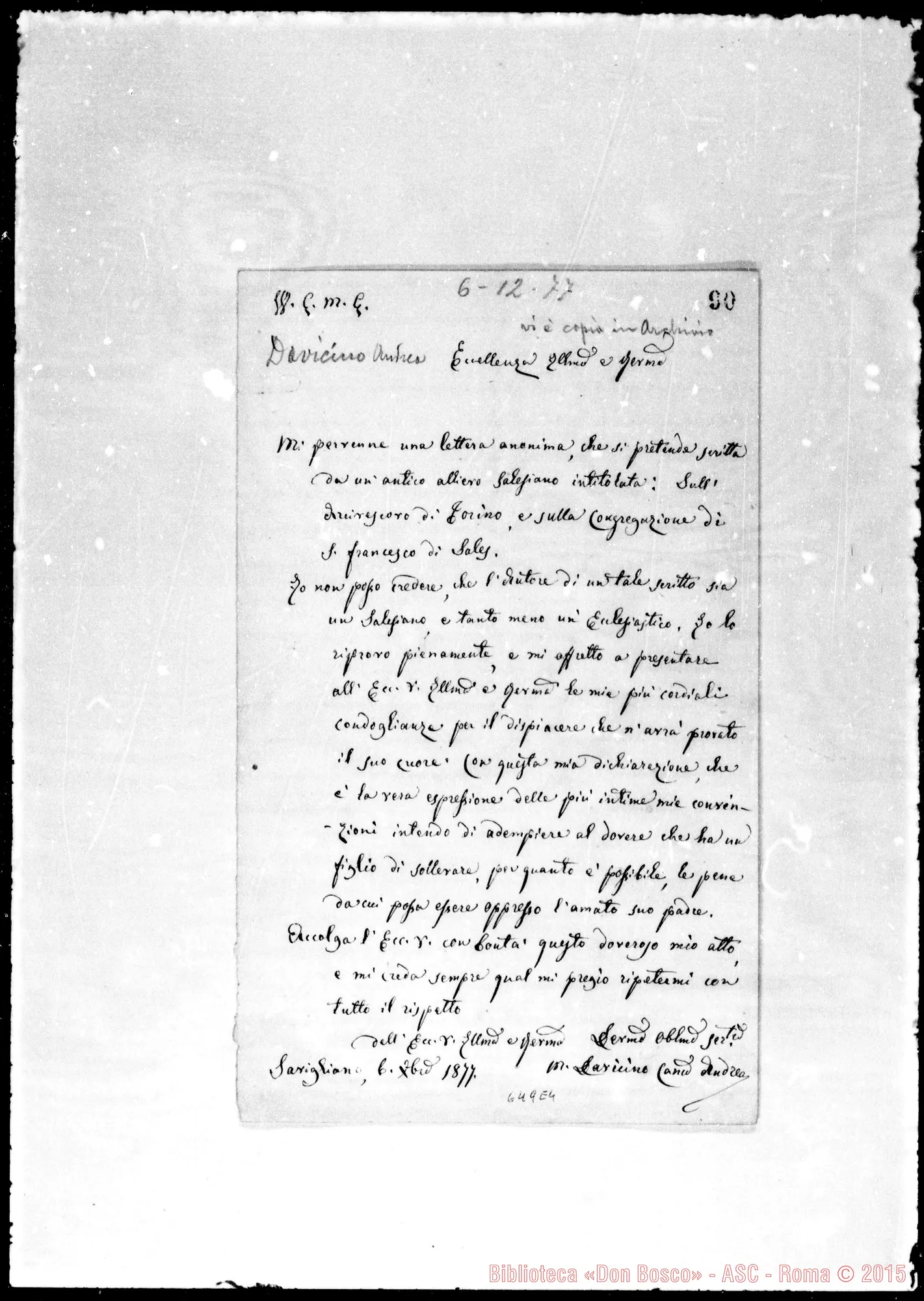 Fotogramma E 4 — Davicino Andrea-Gastaldi. 6-12-1877