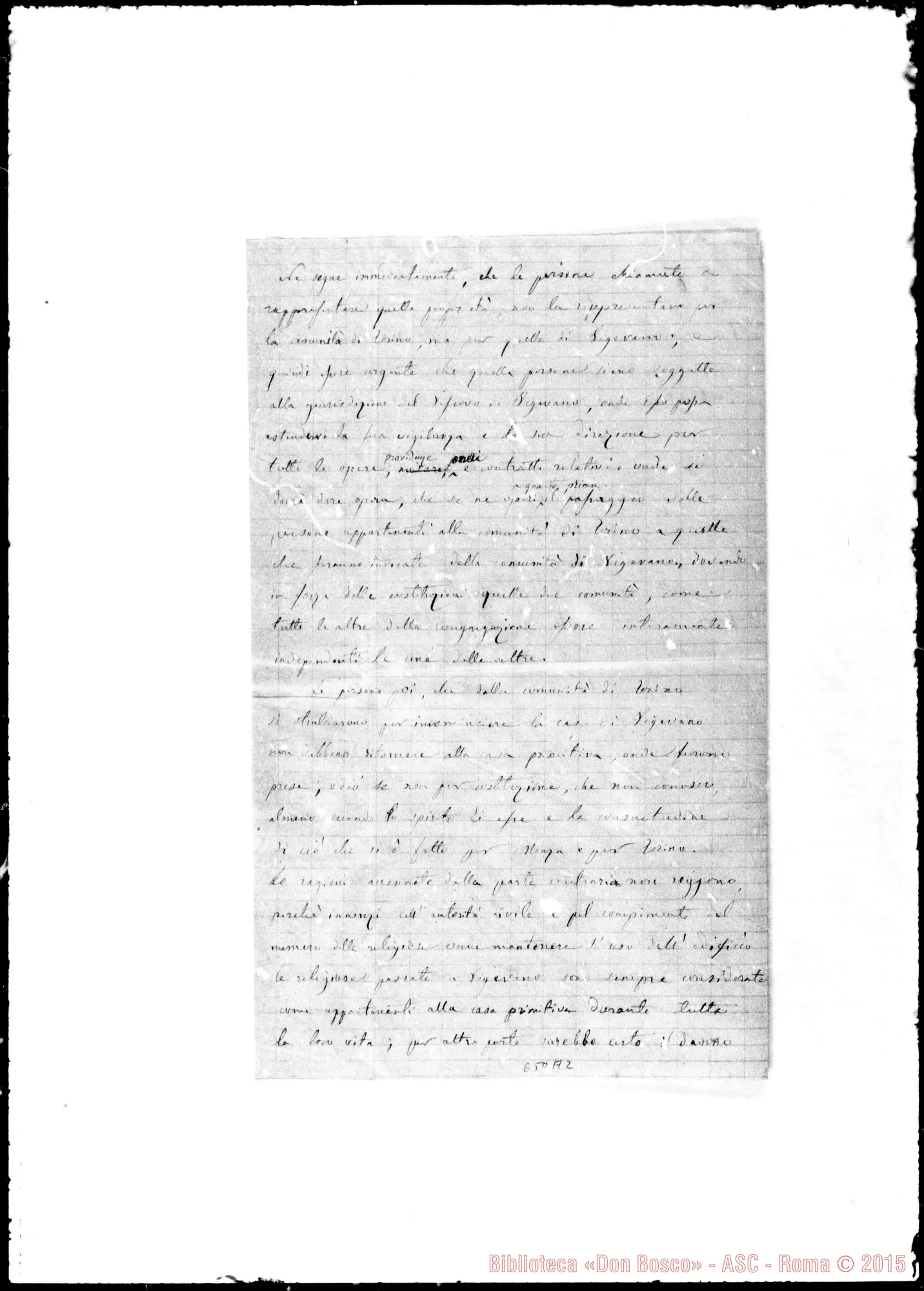 Fotogramma A 2 — Osservazioni del P. Restagno sulla lite…