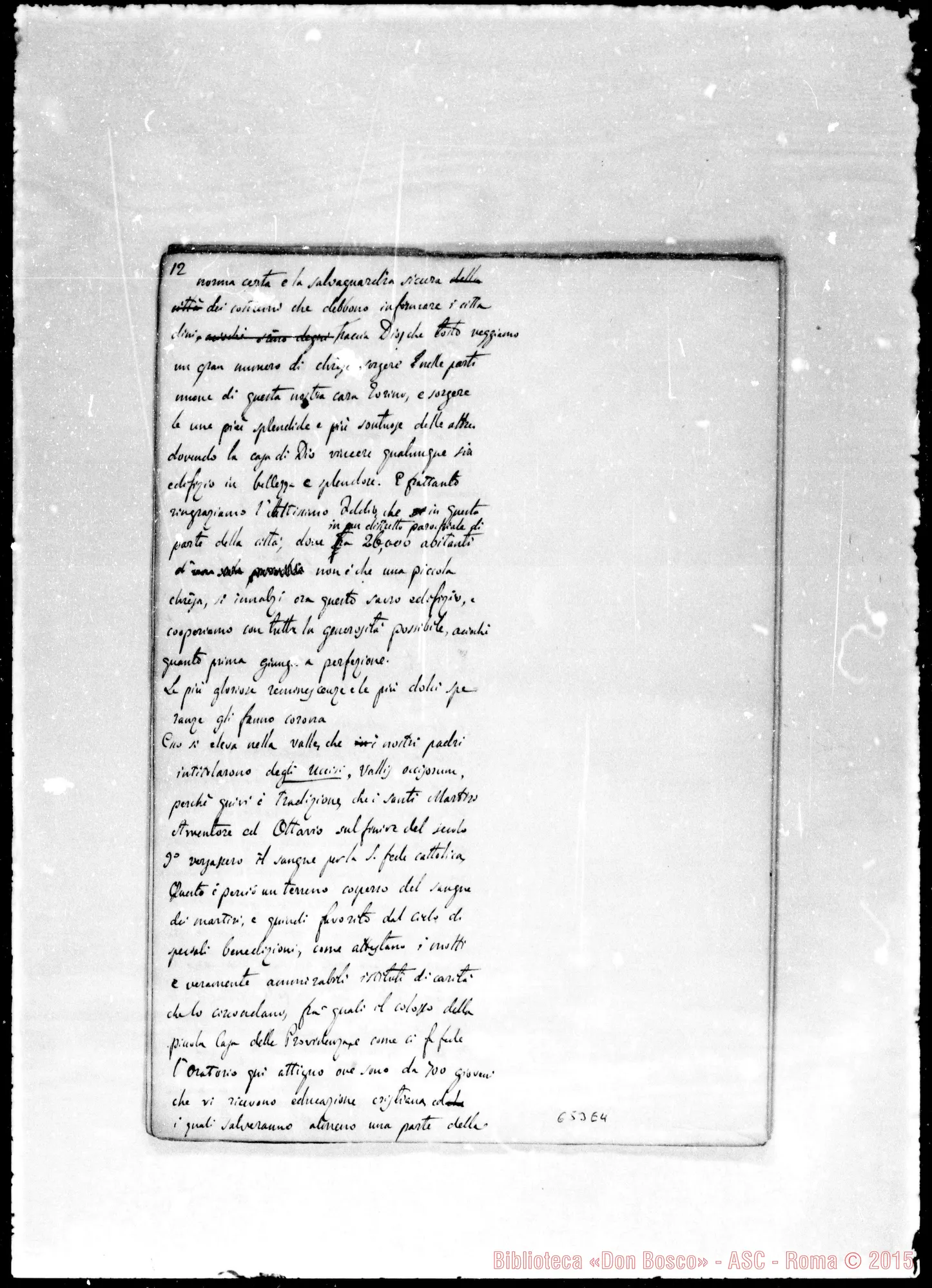 Fotogramma E 4 — »-Discorso nella benedizione prima pietra M.A. A Valdocco