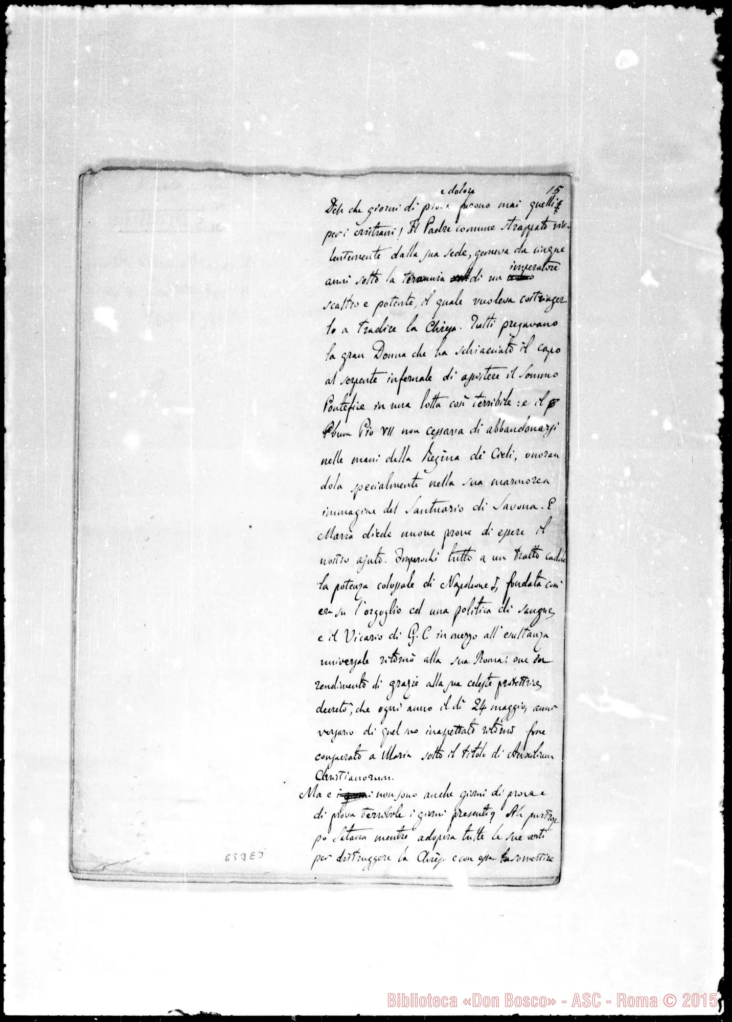 Fotogramma E 7 — »-Discorso nella benedizione prima pietra M.A. A Valdocco