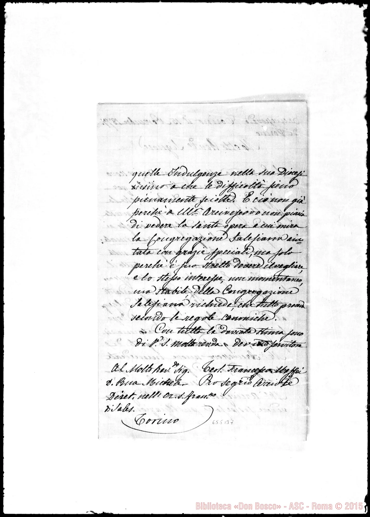 Fotogramma B 7 — Gastaldi: Indulgenze: Rua. 15-11-1877. Copia