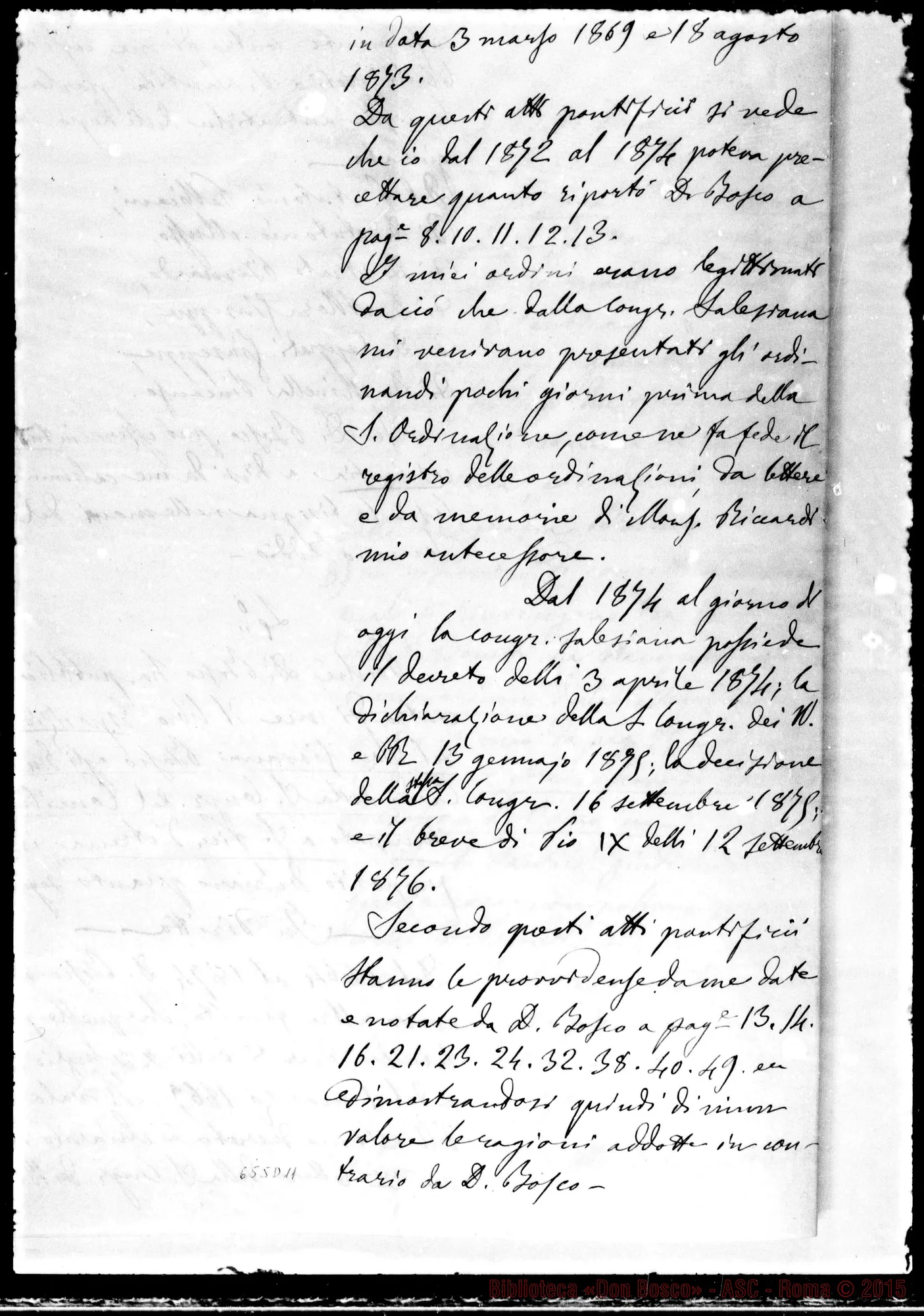 Fotogramma D 11 — »-Leone XIII. 14- 4-1882. Copia