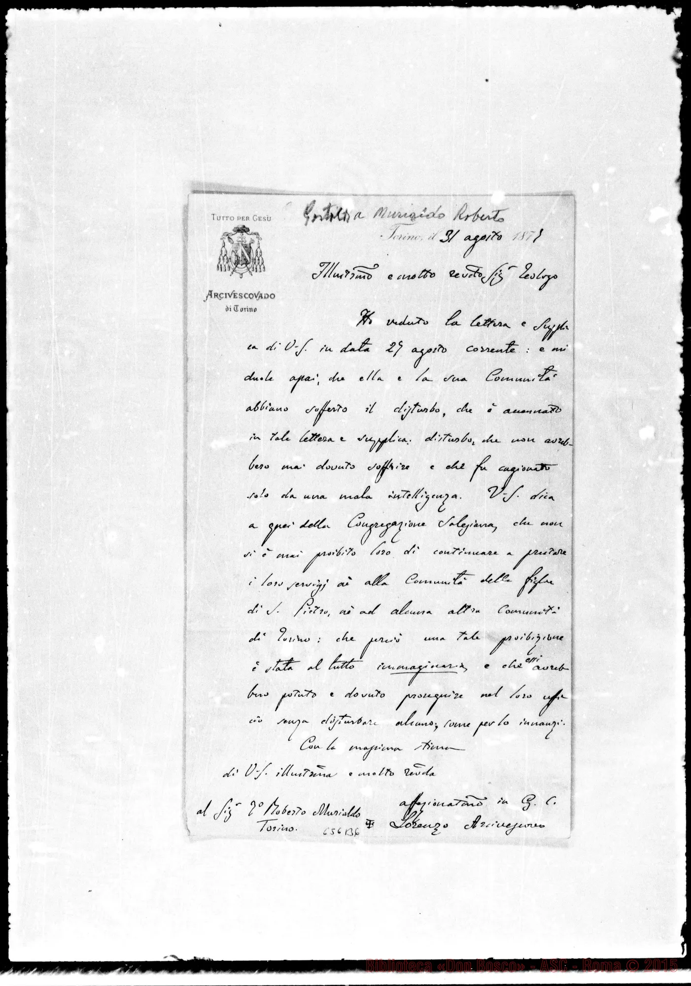 Fotogramma B 6 — »-Murialdo. 31- 8-1877