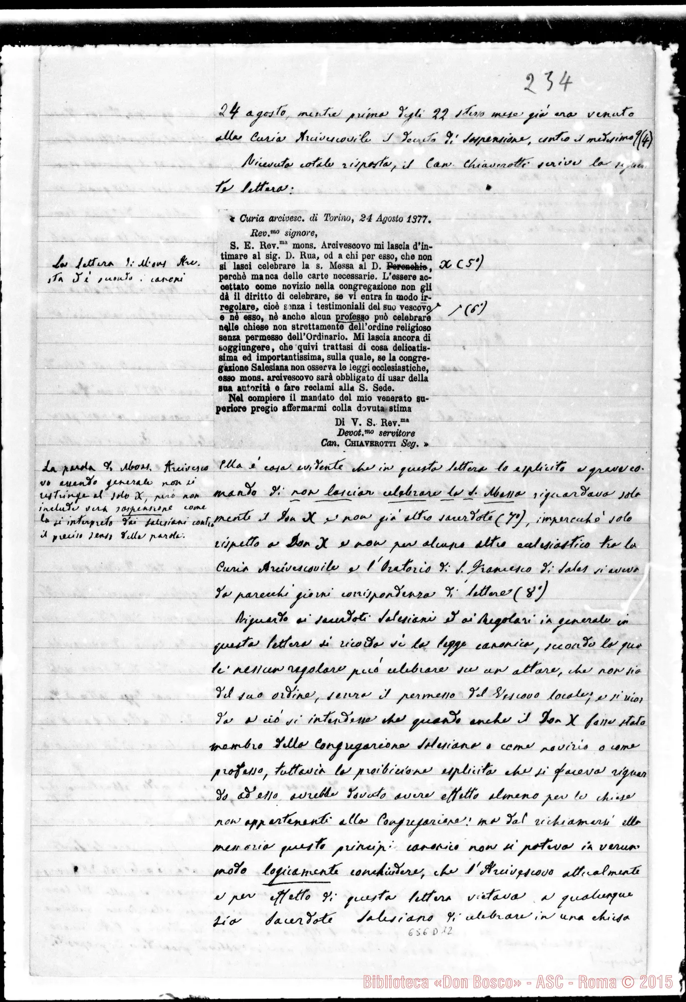Fotogramma D 12 — Stampato ai Cardinali. Copia