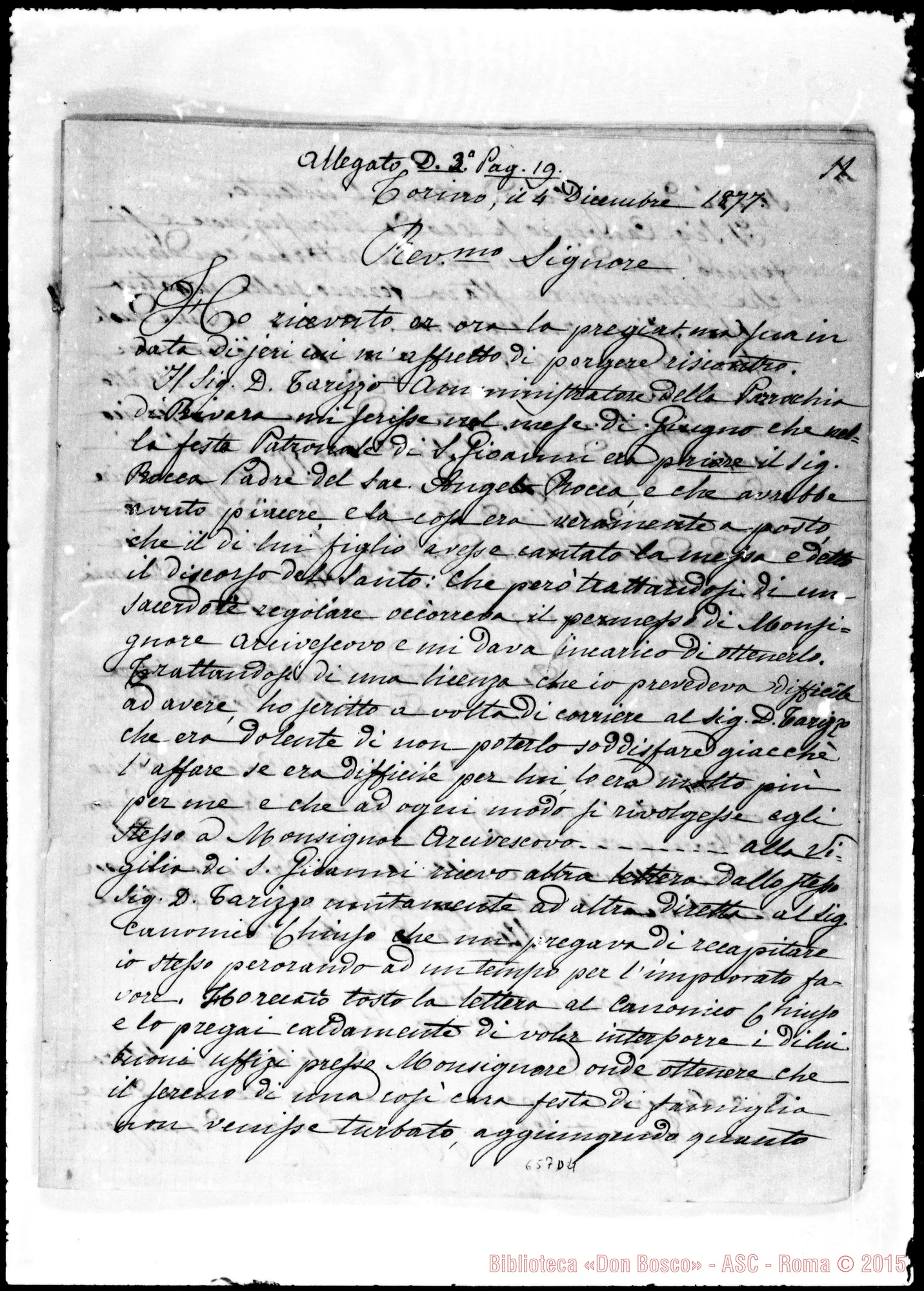 Fotogramma D 4 — Documenti allegati al Promemoria. Copia
