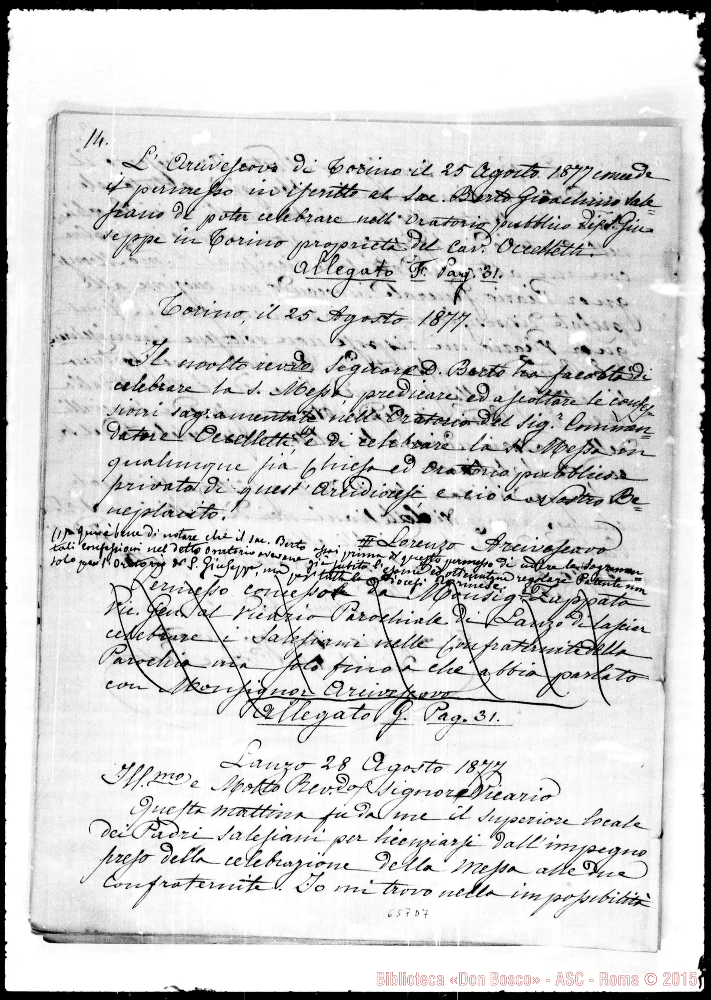 Fotogramma D 7 — Documenti allegati al Promemoria. Copia