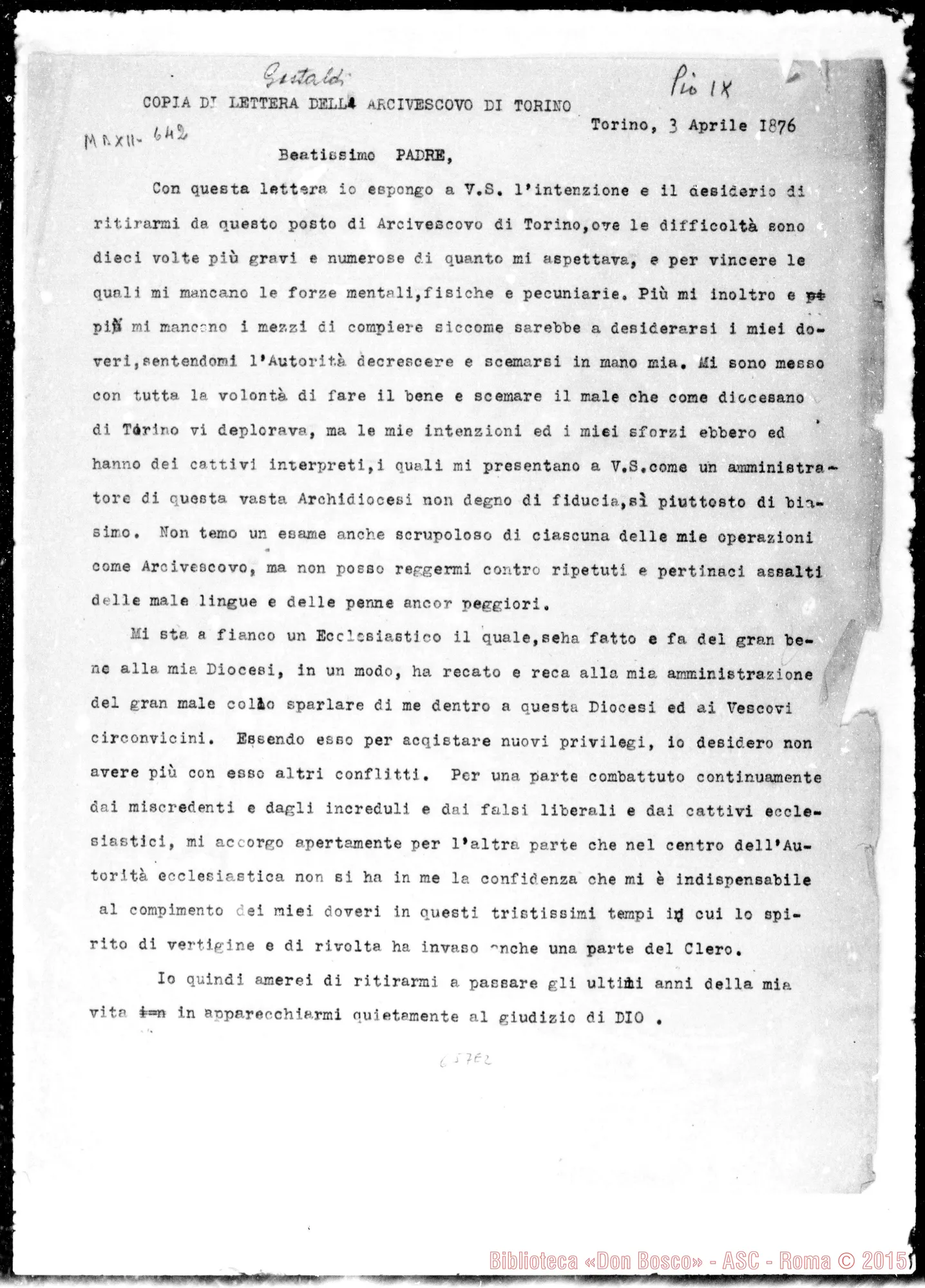 Fotogramma E 2 — Gastaldi-Pio IX. 3- 4-1876