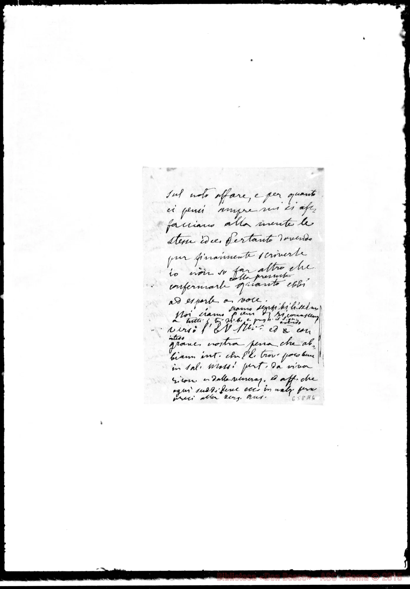 Fotogramma A 6 — »-Rua. 21- 2-1882. Acclusa minuta per risposta