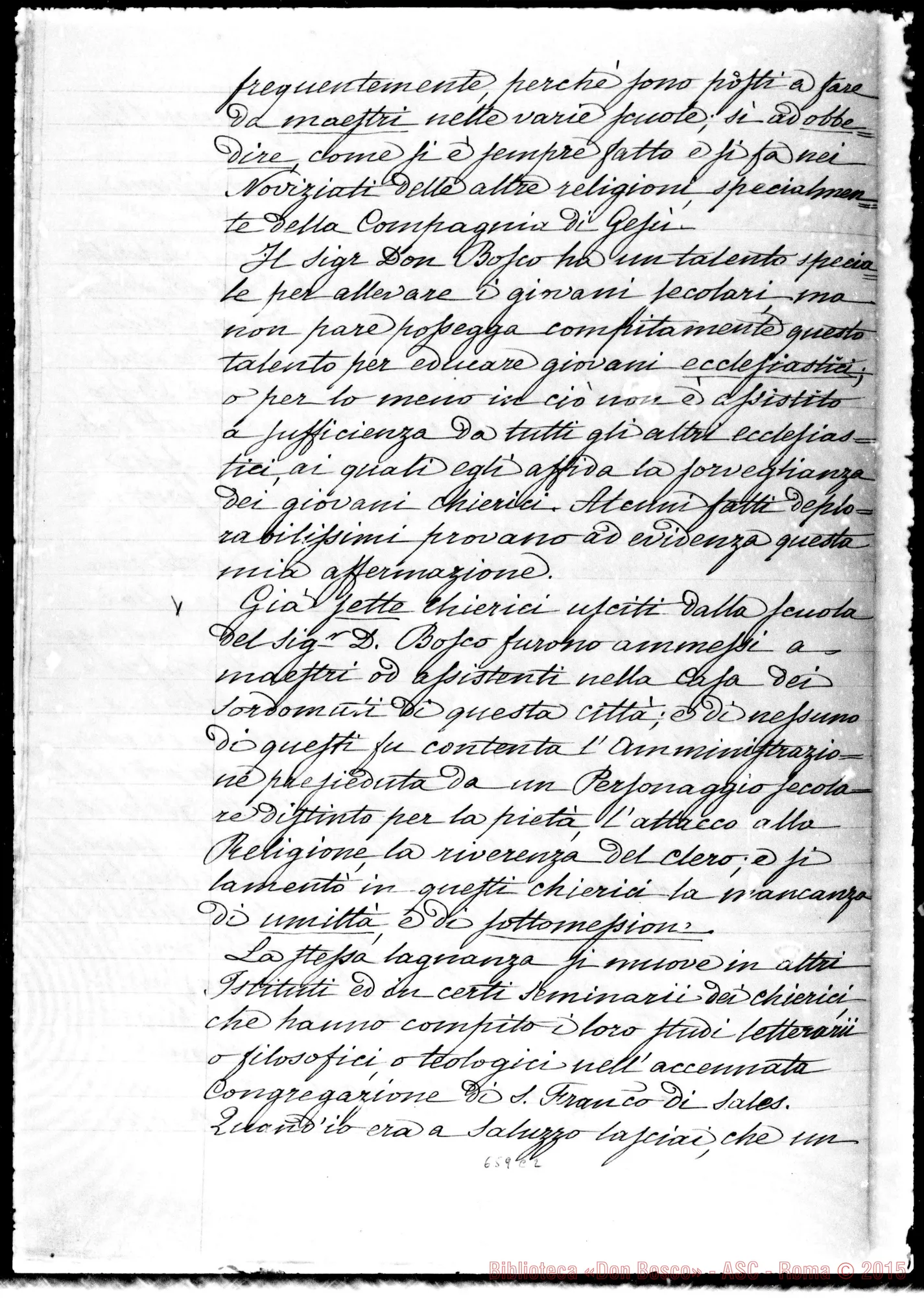 Fotogramma C 2 — » : Lettera infamante. 9- 1-1874. Copia