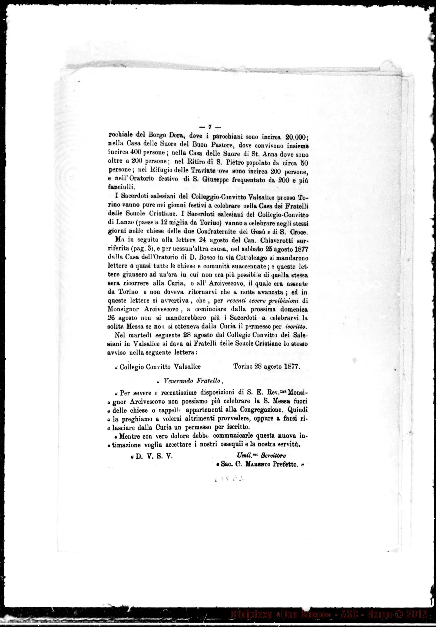 Fotogramma E 2 — »-Ai Cardinali… 15-10-1877. Stampato