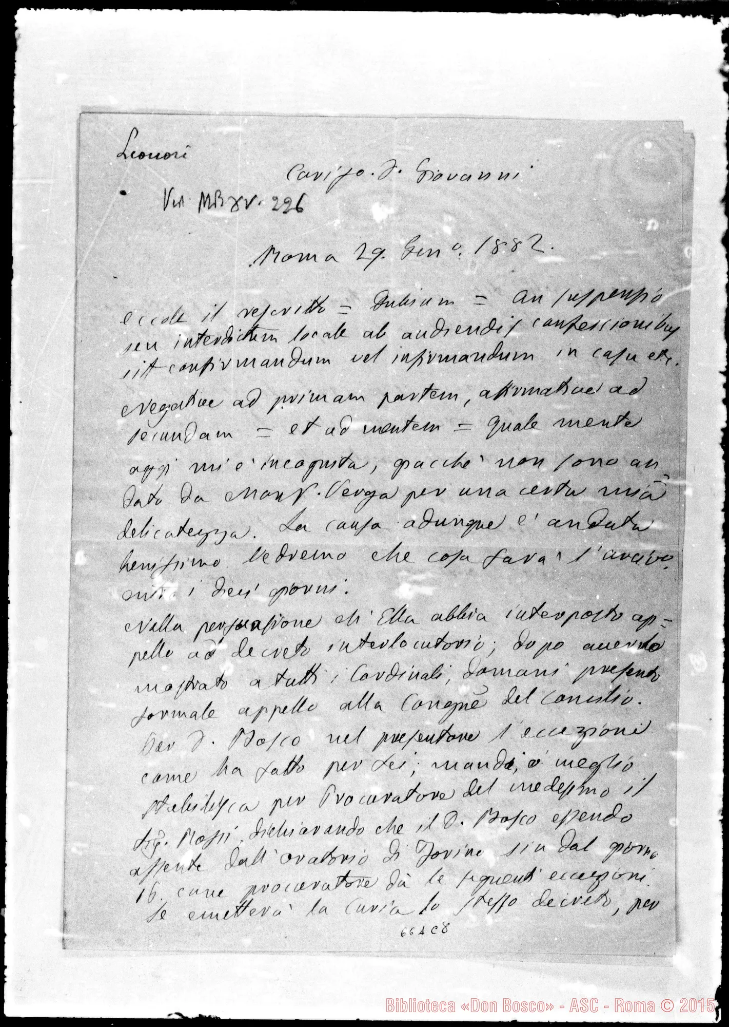Fotogramma C 8 — » »-Giovanni. 29- 1-1882