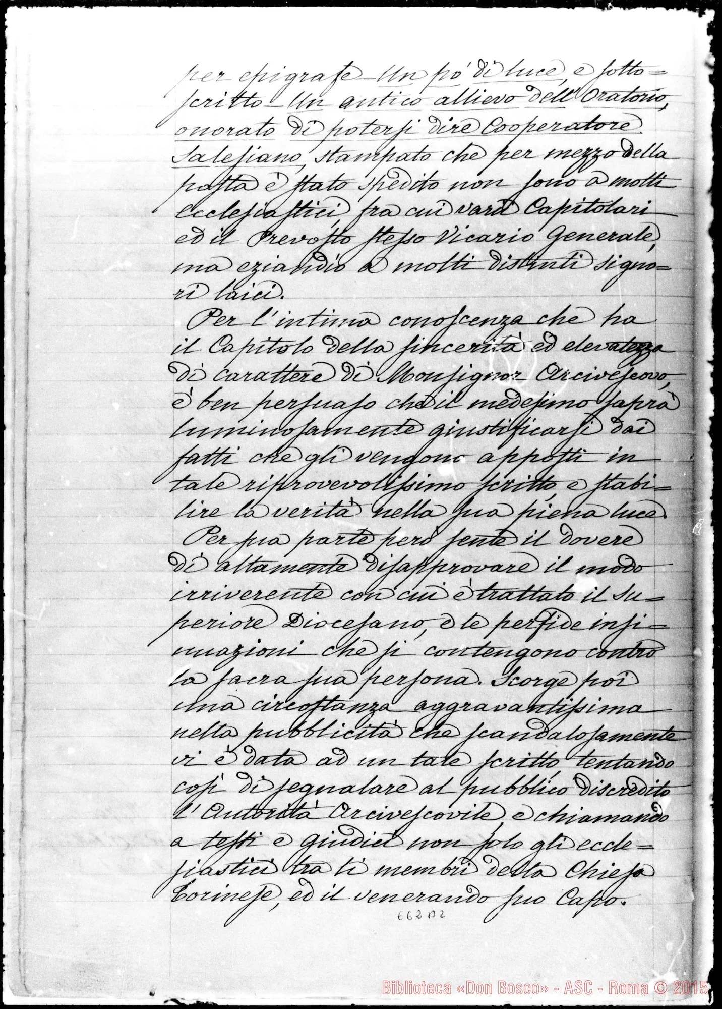 Fotogramma B 2 — Copia di documenti relativi alla lettera anonima