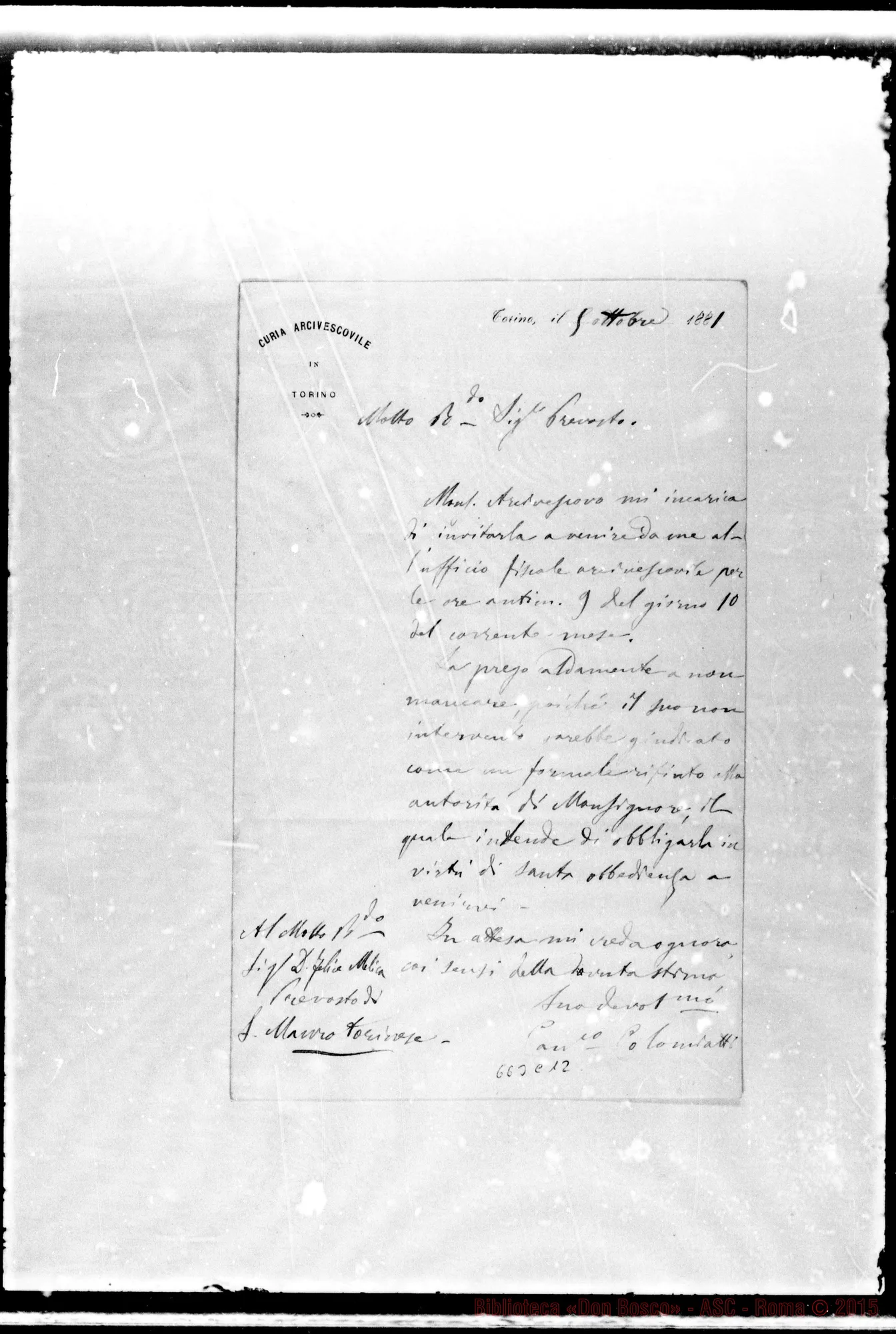 Fotogramma C 12 — Colomiatti-Mellica 5-10-1881