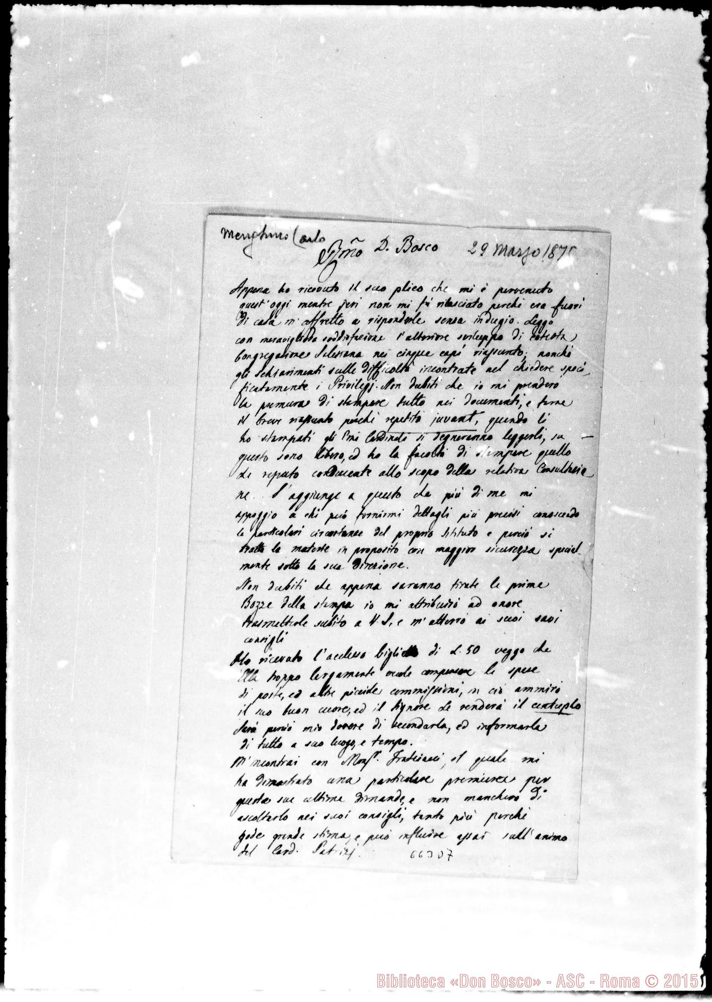 Fotogramma D 7 — Menghini Carlo-Bosco. 29- 3-1875