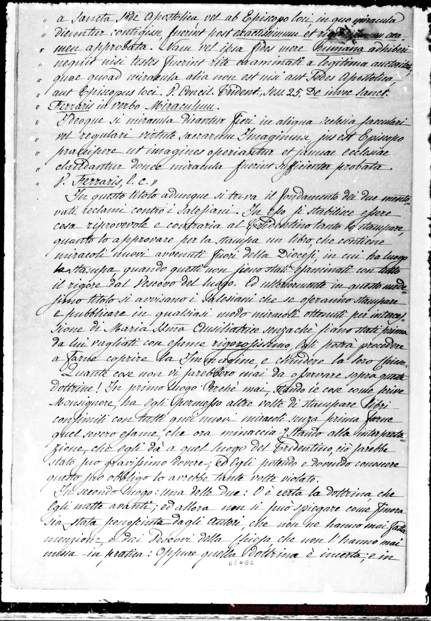 Fotogramma E 2 — Allegato A: Osservazioni sopra due reclami…