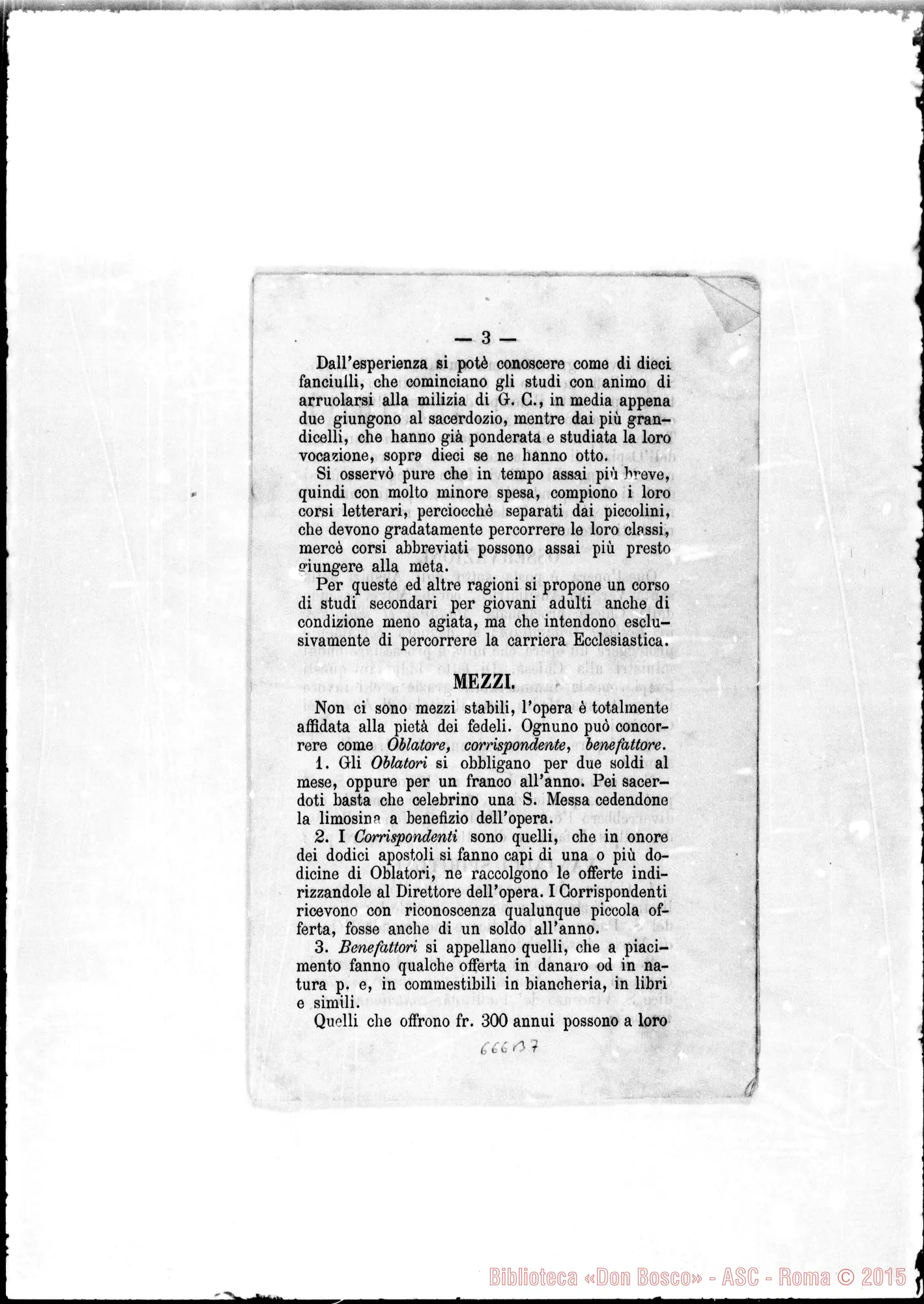 Fotogramma B 7 — Opera Maria Ausiliatrice. Stampato