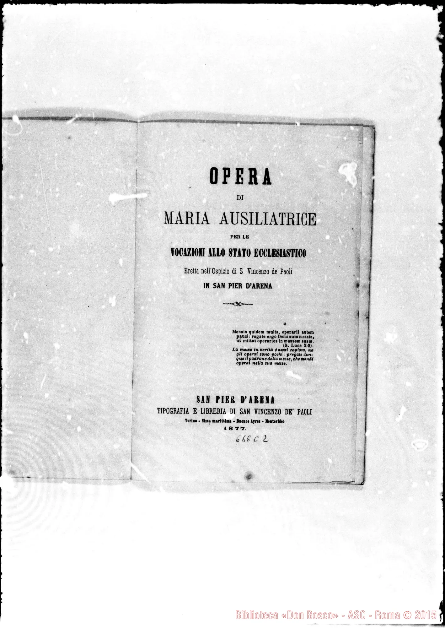 Fotogramma C 2 — Opera di Maria Ausiliatrice. Stampato