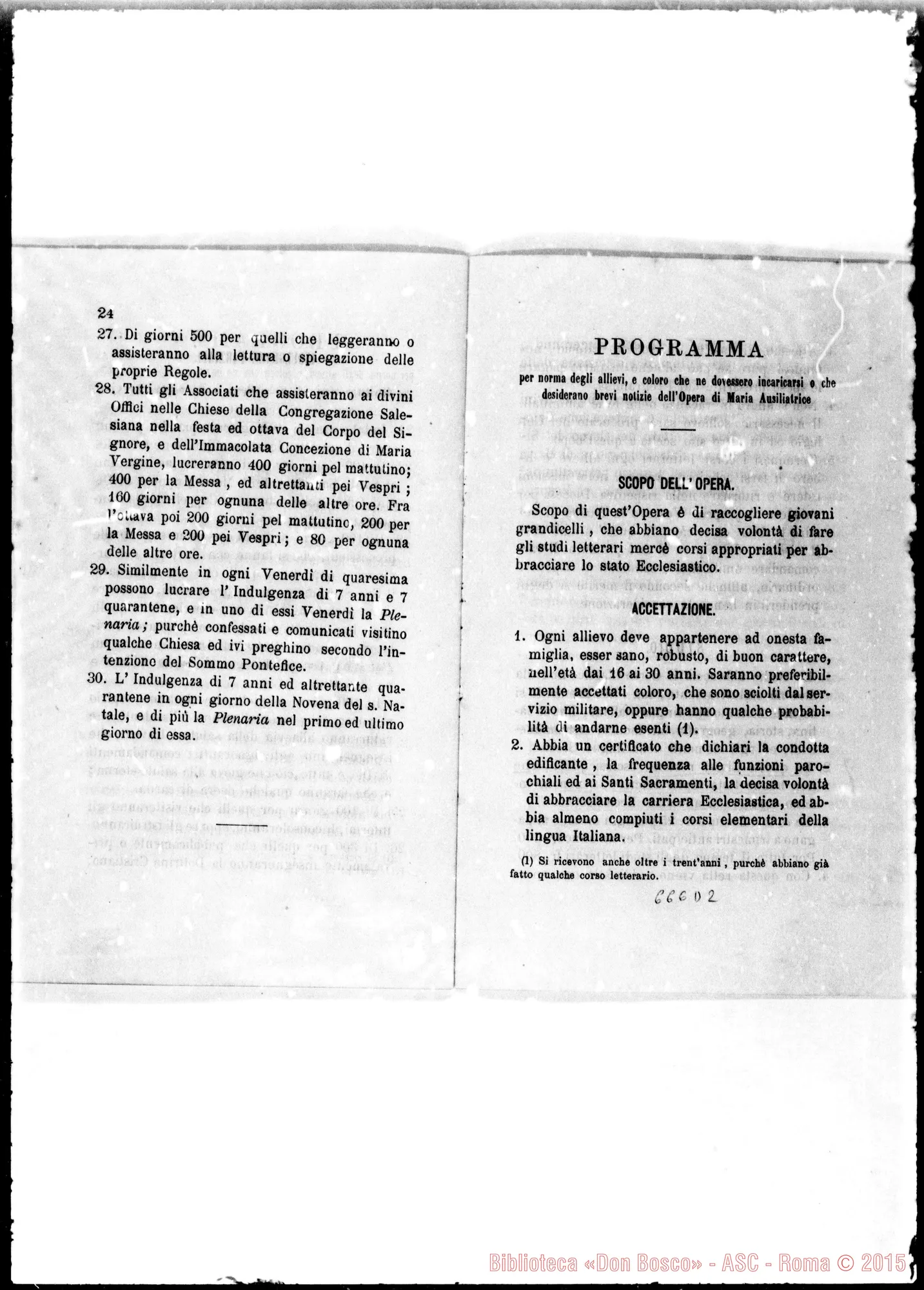 Fotogramma D 2 — Opera di Maria Ausiliatrice. Stampato