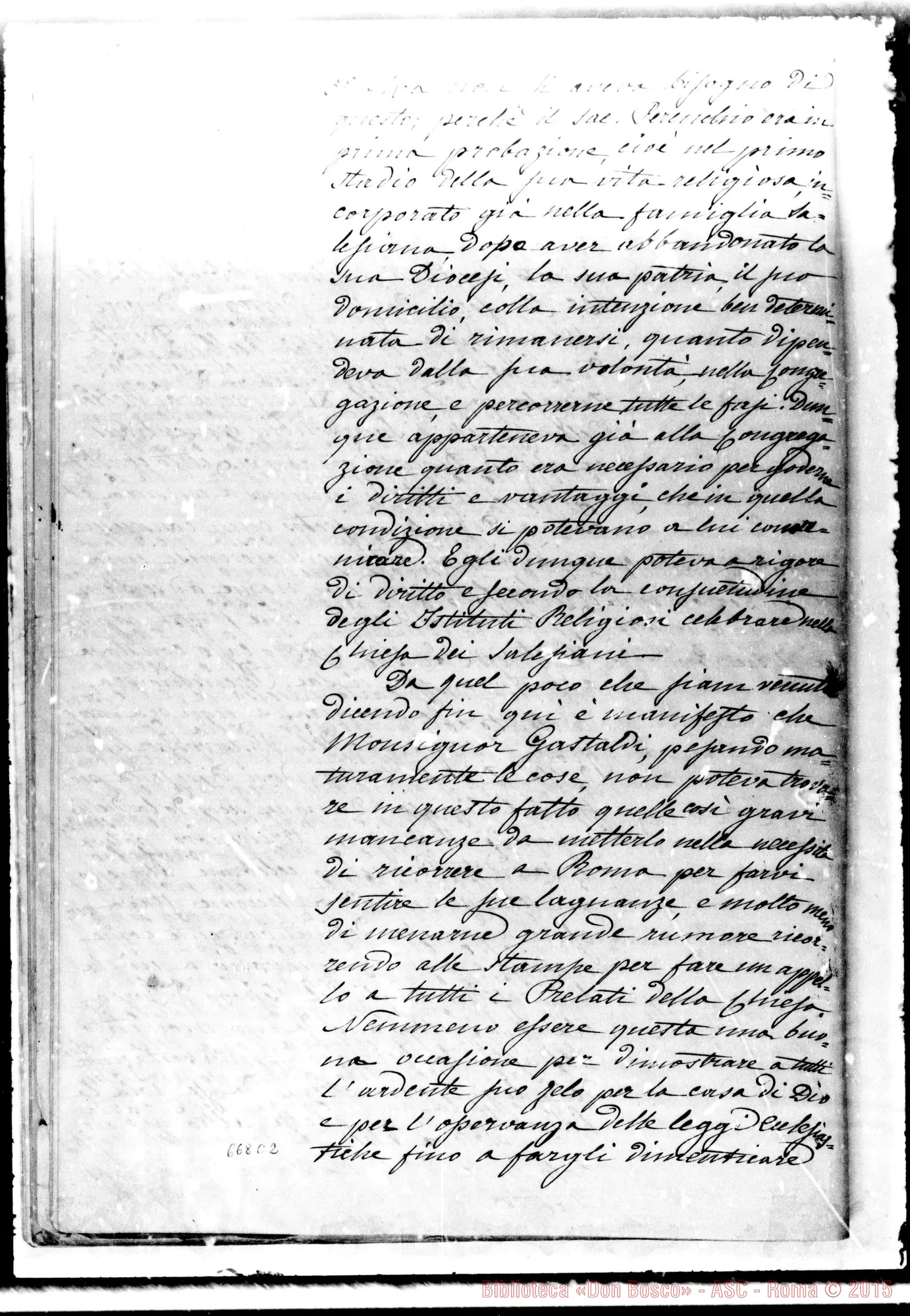Fotogramma C 2 — Risposta allo stampato di Mons. Gastaldi. Copia Ms. Berto