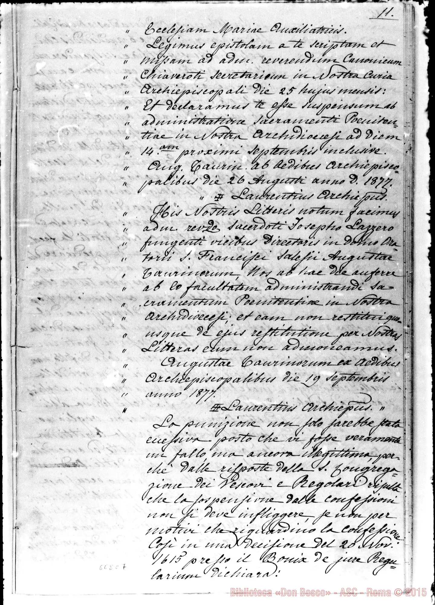 Fotogramma C 7 — Risposta allo stampato di Mons. Gastaldi. Copia Ms. Berto
