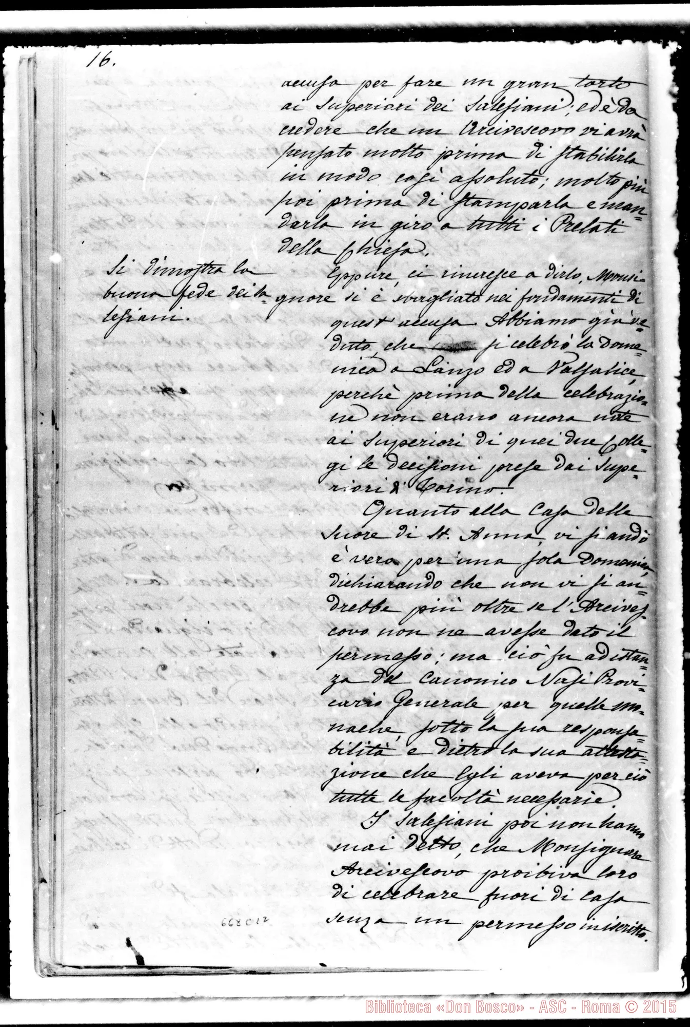Fotogramma C 12 — Risposta allo stampato di Mons. Gastaldi. Copia Ms. Berto