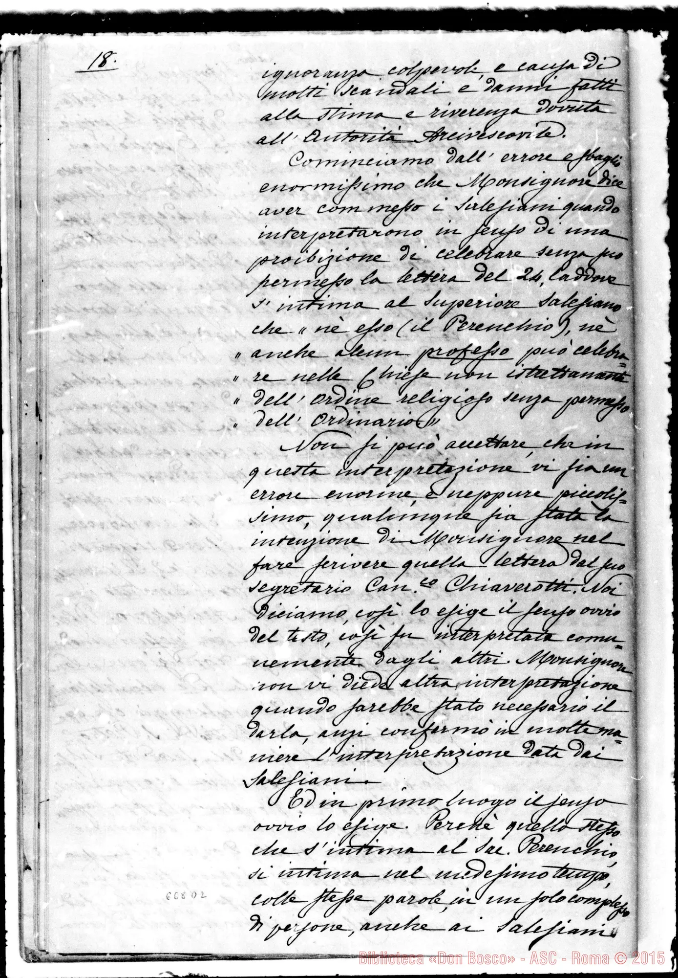 Fotogramma D 2 — Risposta allo stampato di Mons. Gastaldi. Copia Ms. Berto
