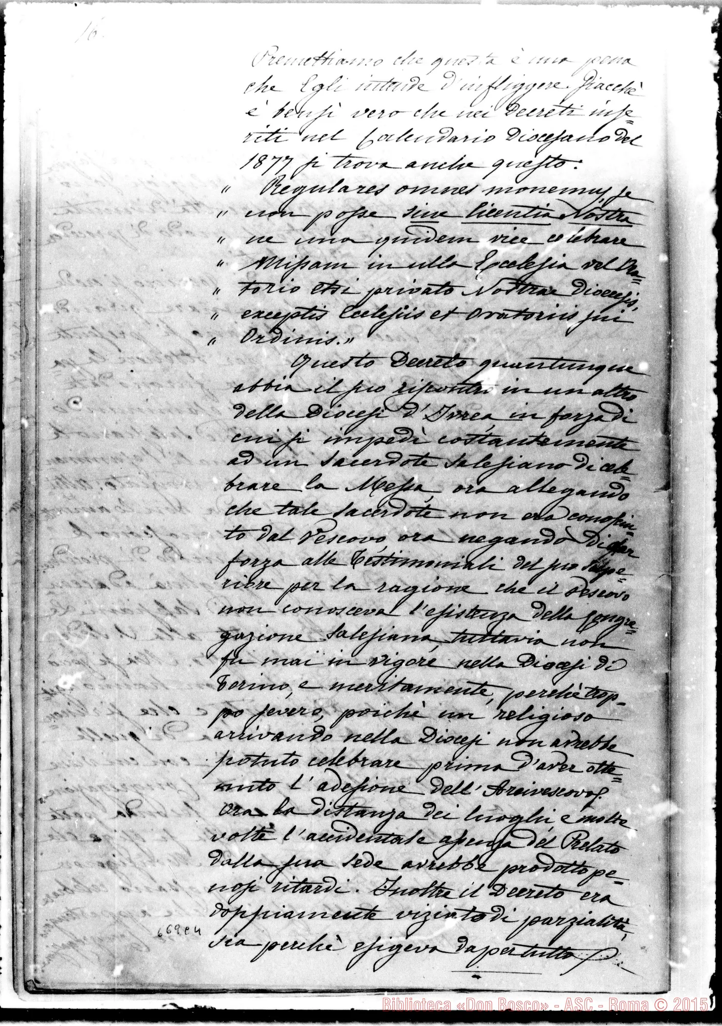 Fotogramma C 4 — Risposta allo stampato di Mons. Gastaldi. Copia Ms. Berto
