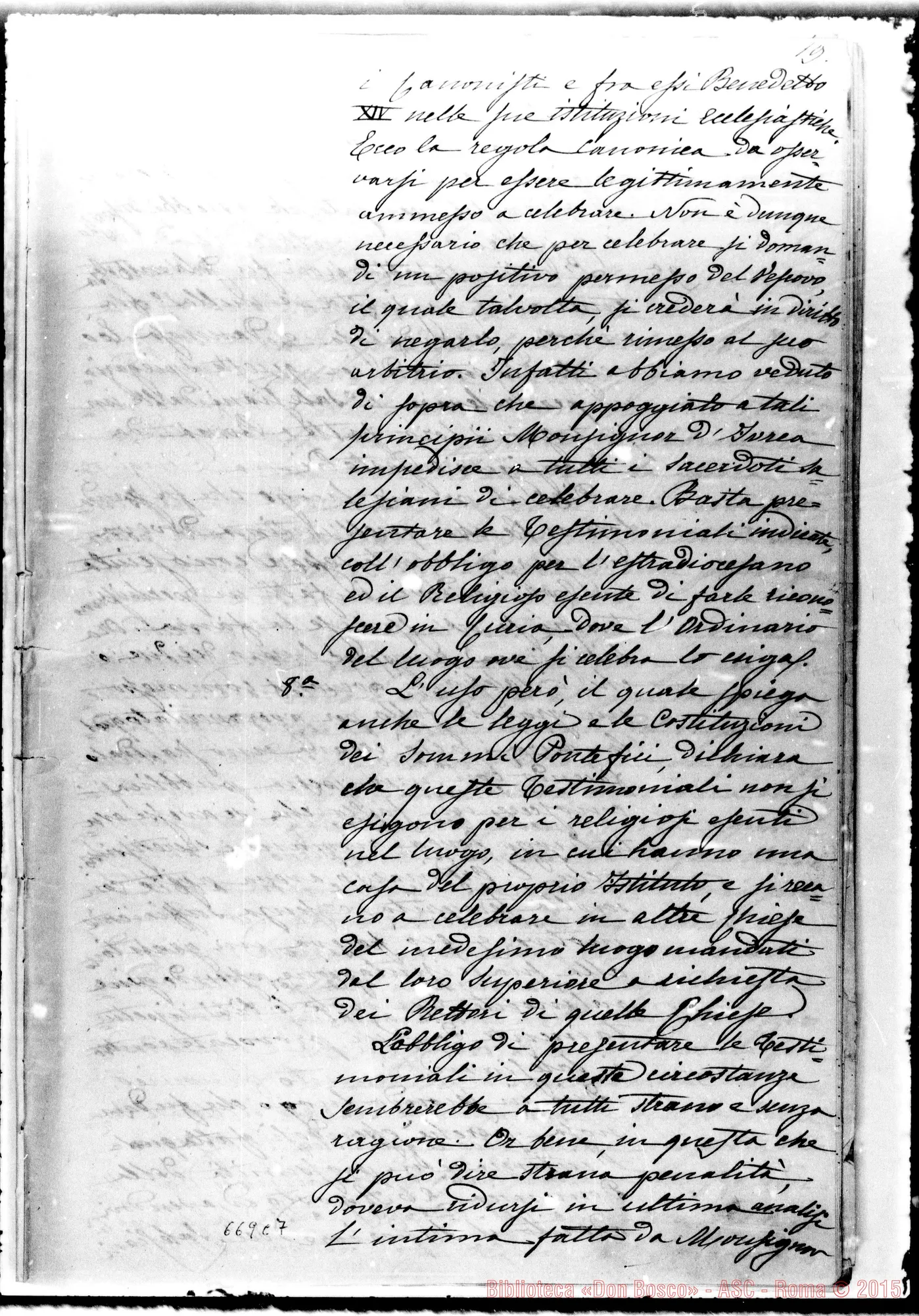 Fotogramma C 7 — Risposta allo stampato di Mons. Gastaldi. Copia Ms. Berto