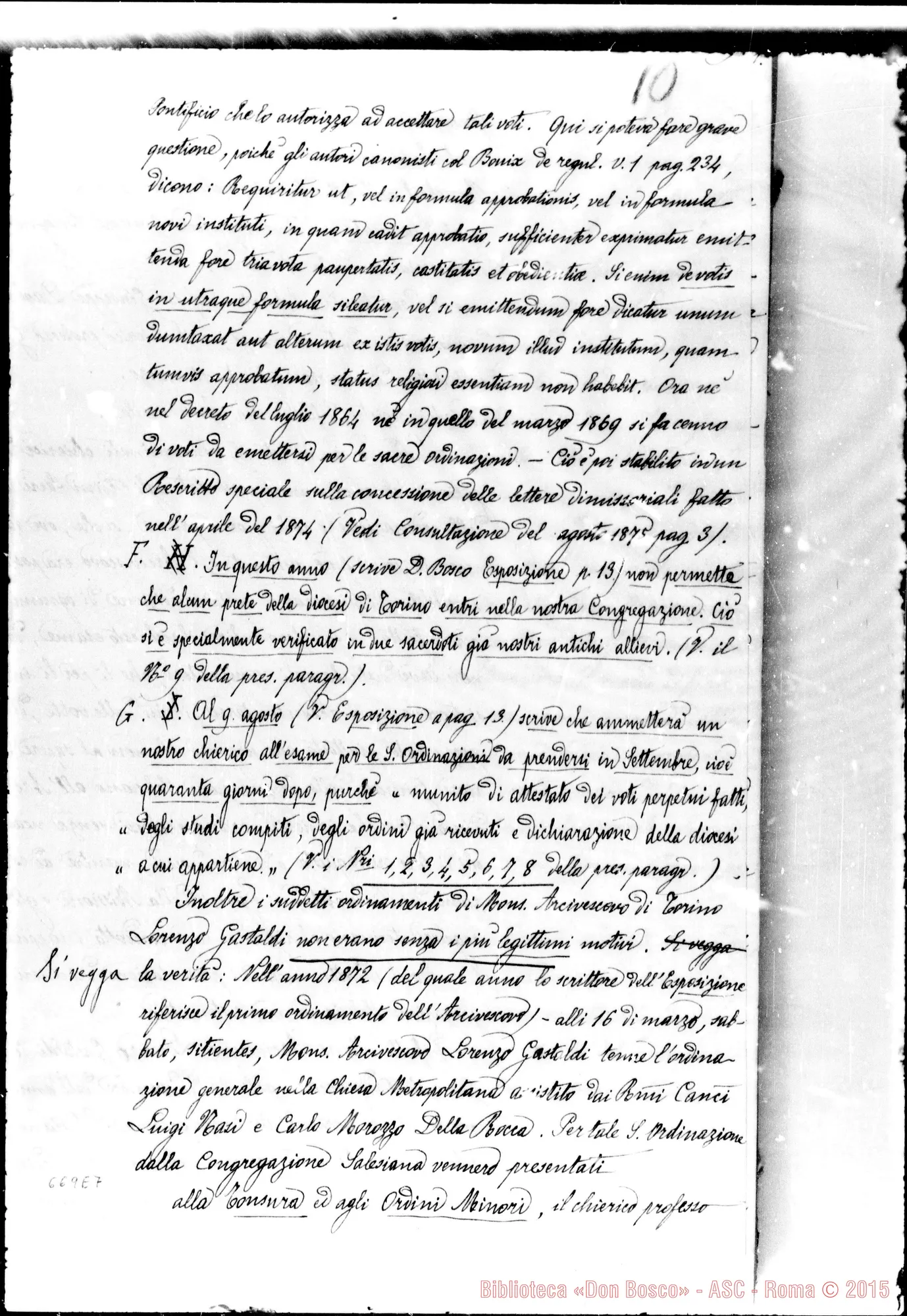 Fotogramma E 7 — Risposta al libro di D. Bosco «Esposizione ai Cardinali…»