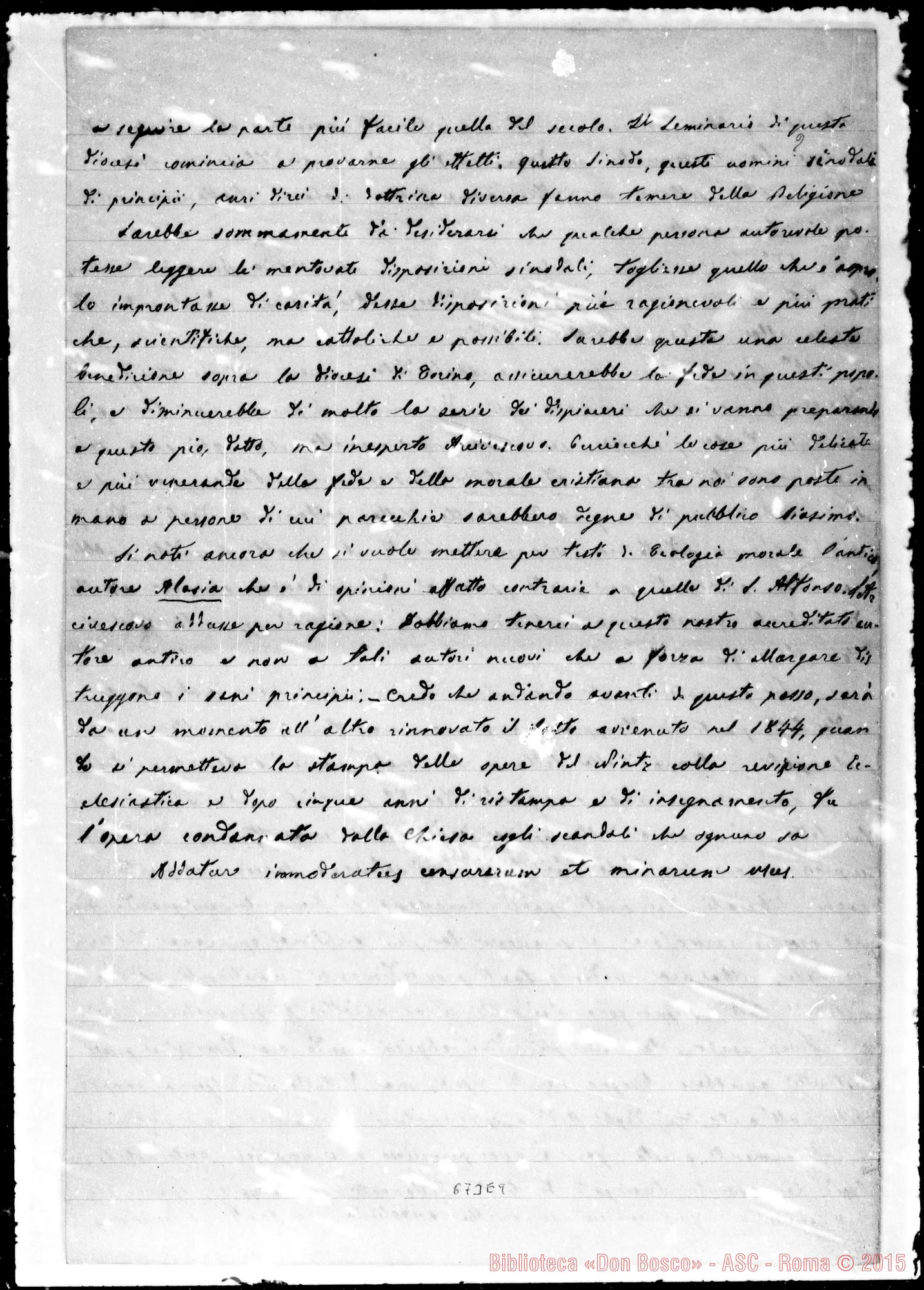 Fotogramma E 9 — Sinodo Torinese 1873: Osservazioni sul Sinodo